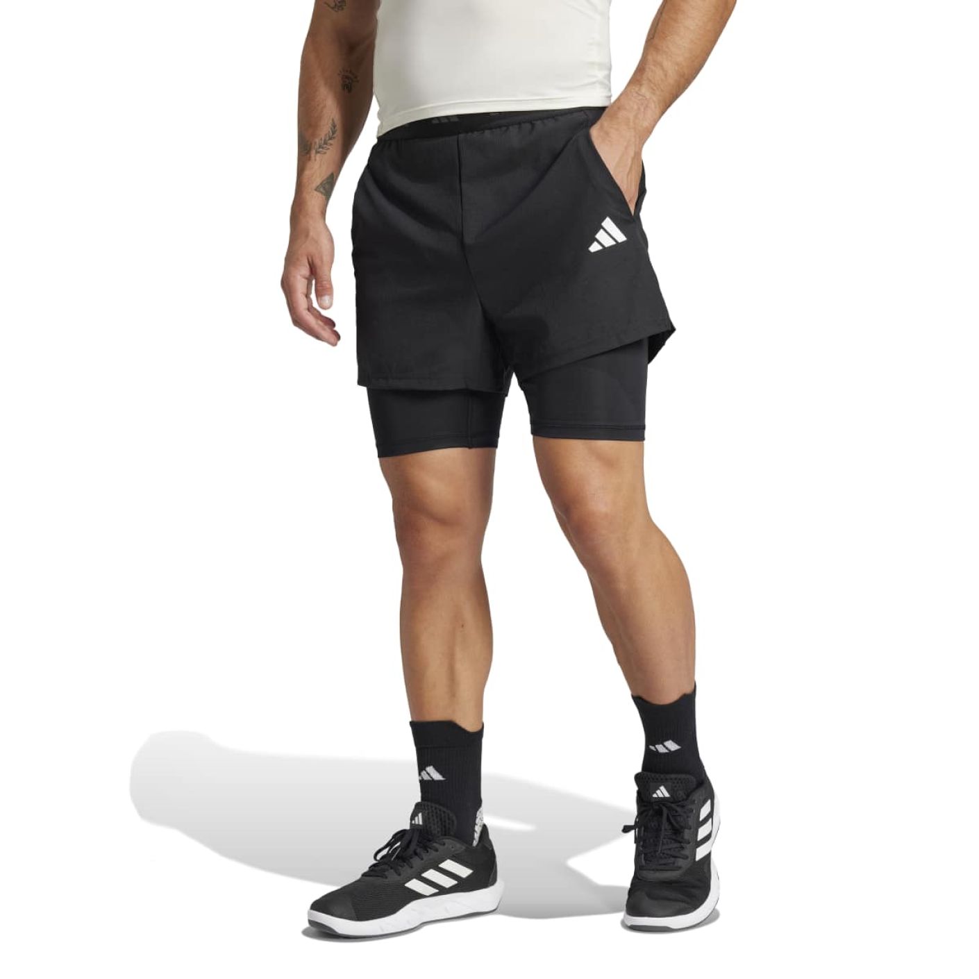Adidas Shorts Gym+ 2 in 1 Black for Men