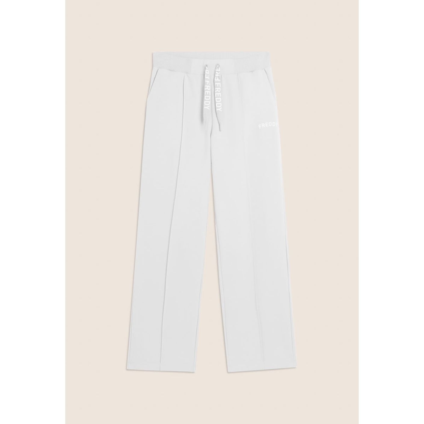 Freddy Pantalone Wide Leg con coulisse logata Bianco
