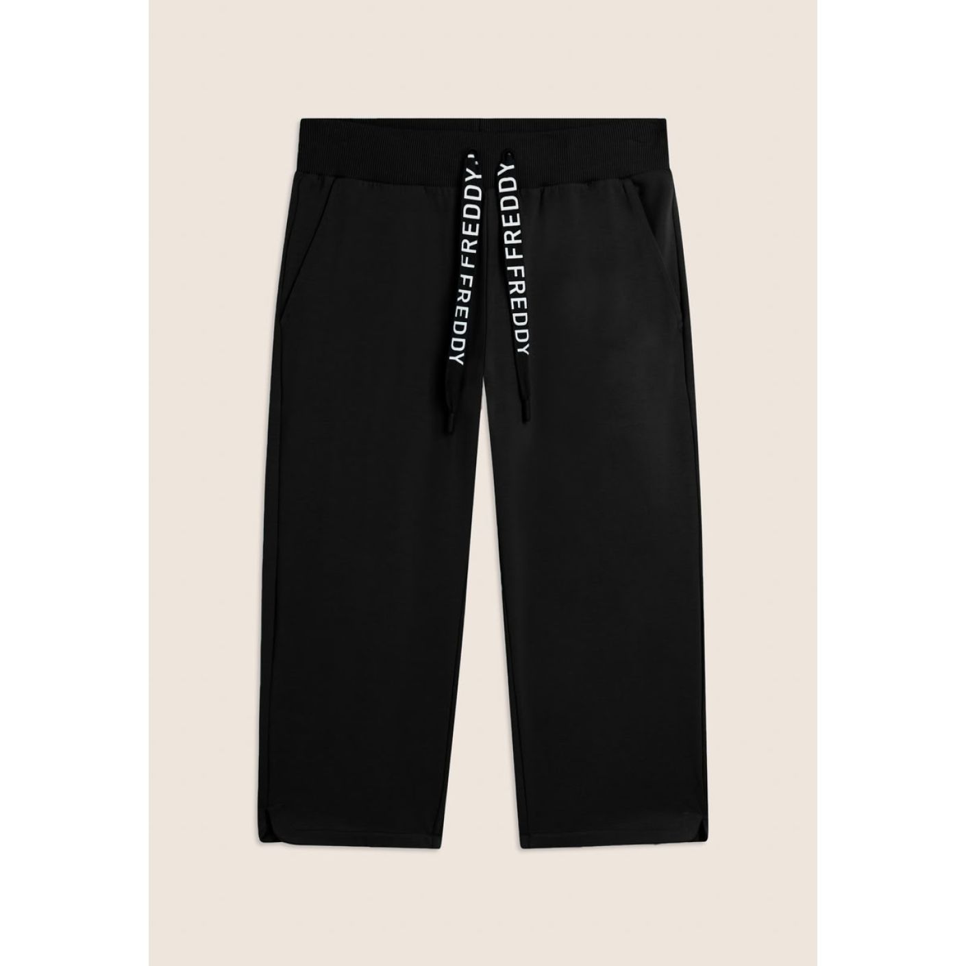 Freddy Pantalone Corsaro con fondo stondato Nero da Donna