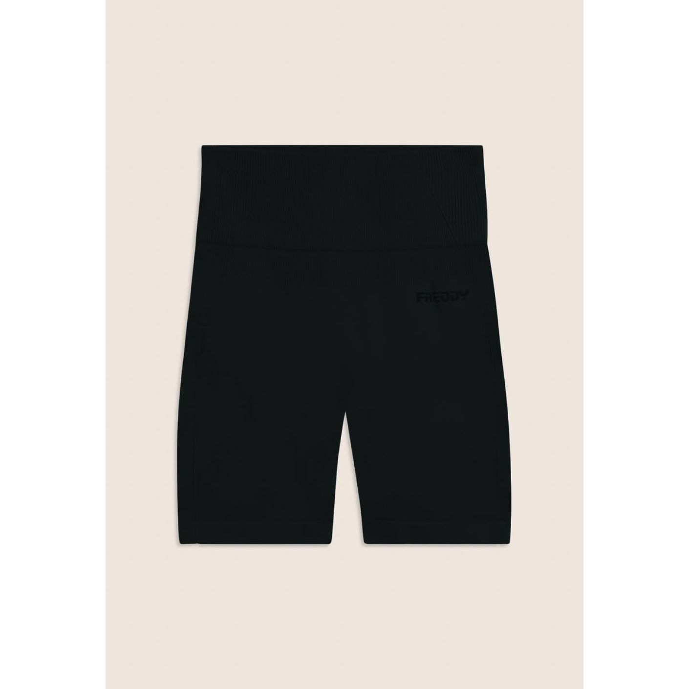 Freddy High-Waisted Seamless Black Shorts for Women