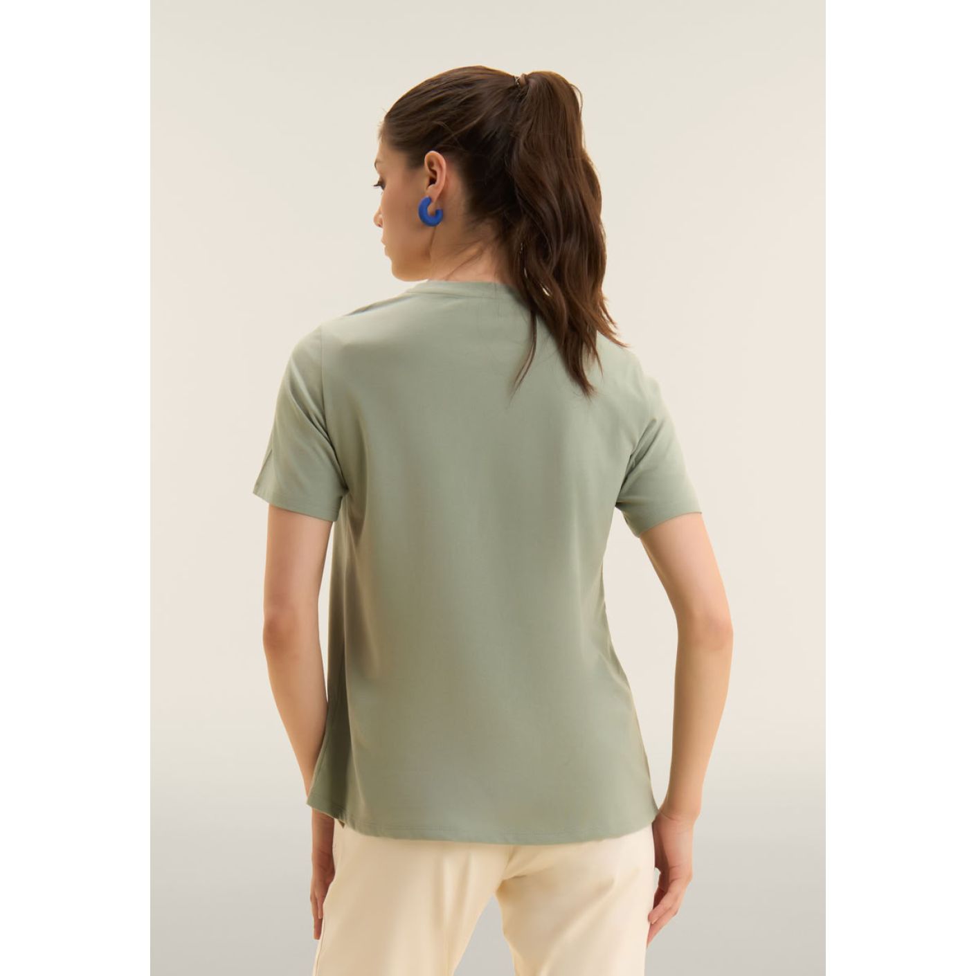 Freddy T-Shirt con logo olografico Icerberg Green da Donna