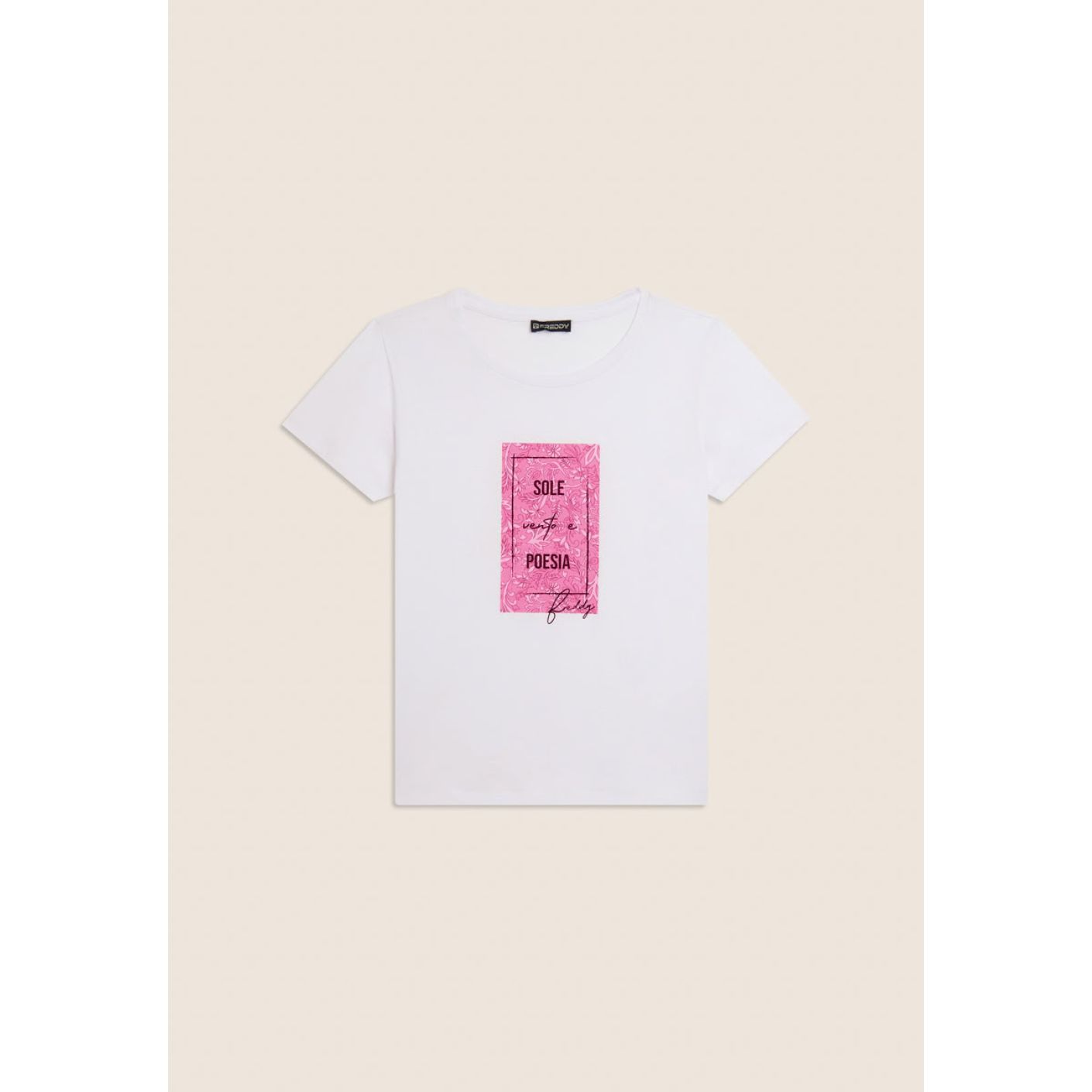 Freddy T-Shirt con stampa Floreale Bianco/Fucsia da Donna