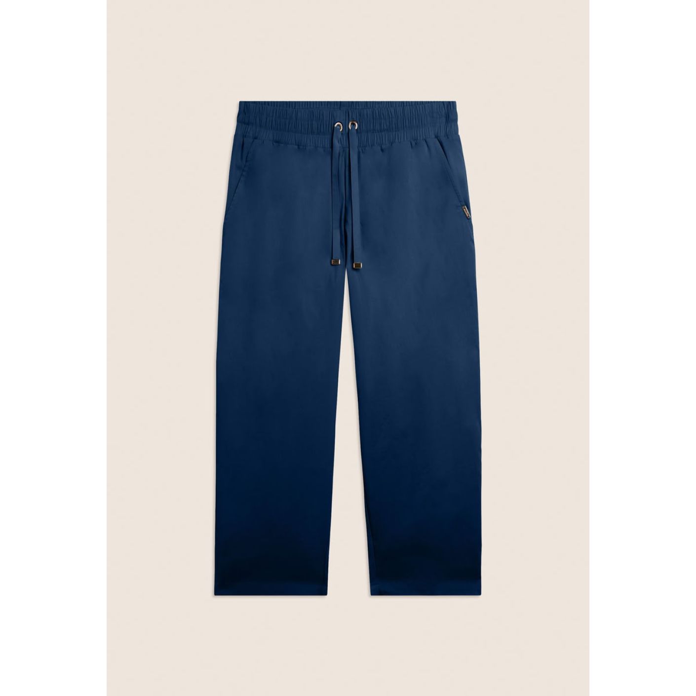 Freddy Pantalone Cropped in Popeline elasticizzato Dark Denim da Donna