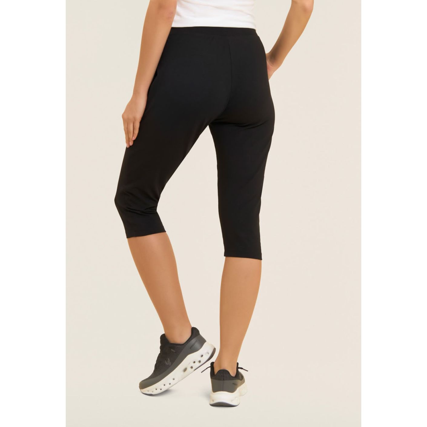 Freddy Women's Cropped Pants with Drawstring Black