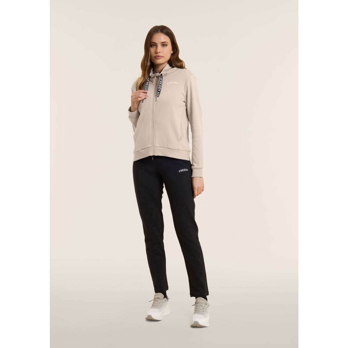 Freddy Tuta collo alto con interno Animalier Whitecup Grey da Donna