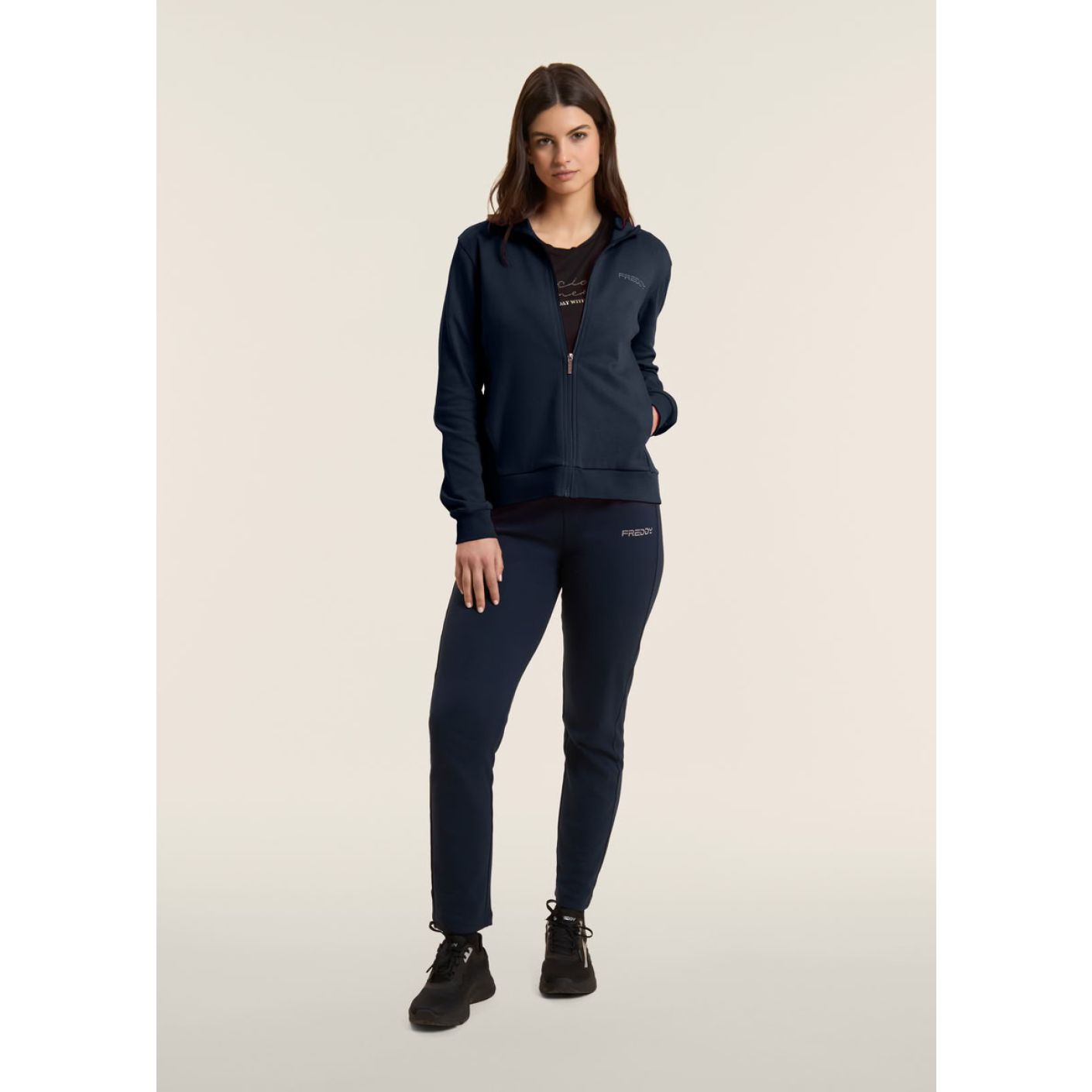 Freddy Fullzip Tracksuit with Beaded Logo Dark Sapphire for Women