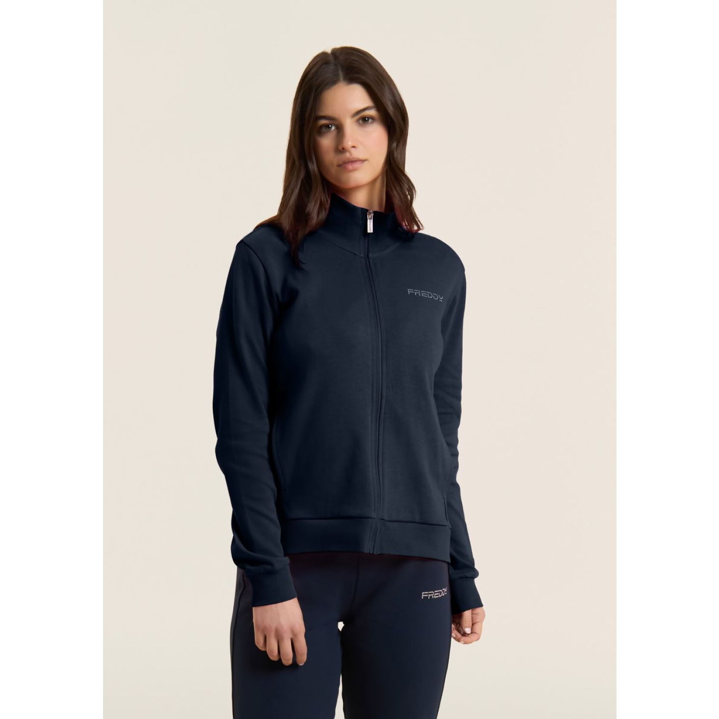 Freddy Fullzip Tracksuit with Beaded Logo Dark Sapphire for Women