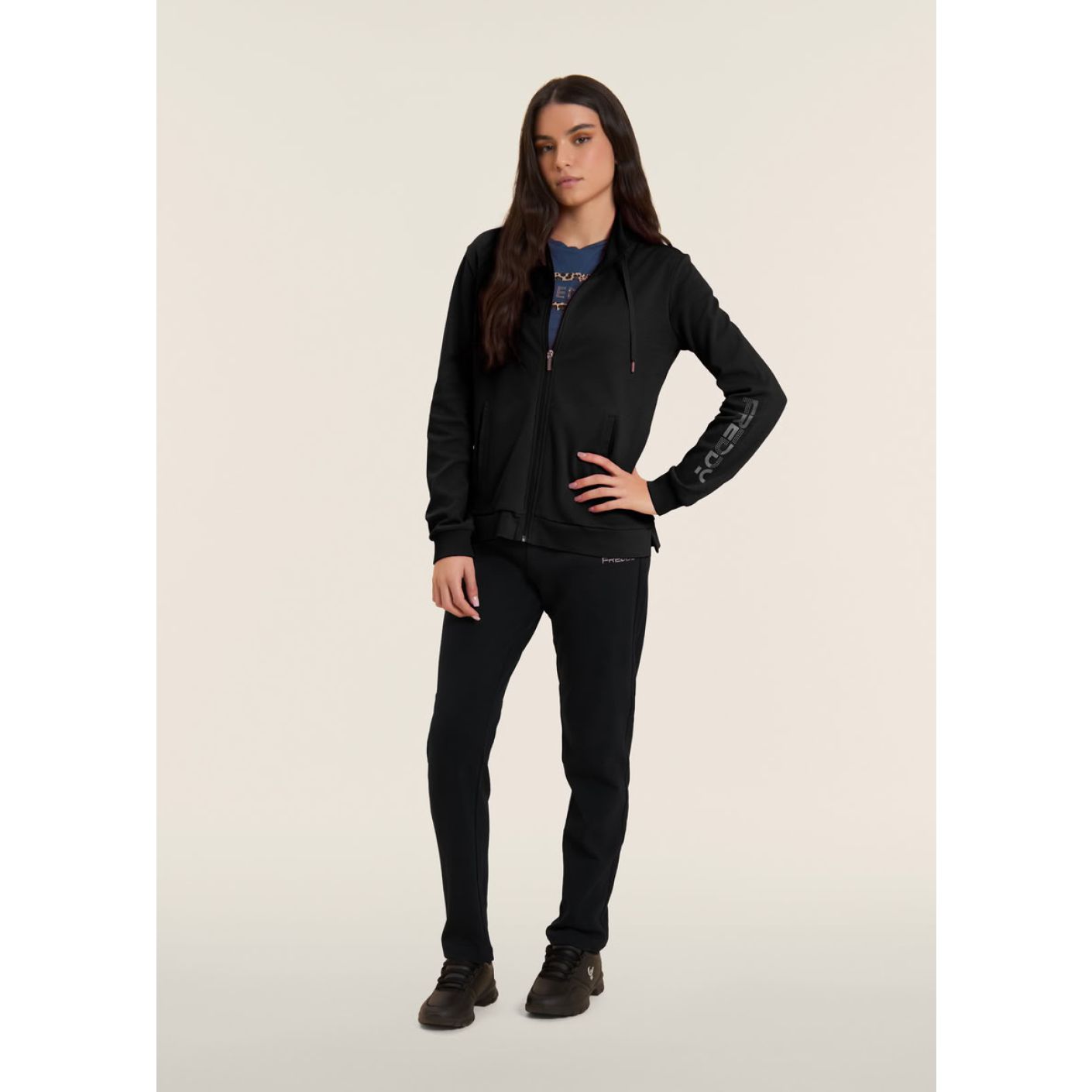 Freddy Tuta Full zip collo alto Nera da Donna