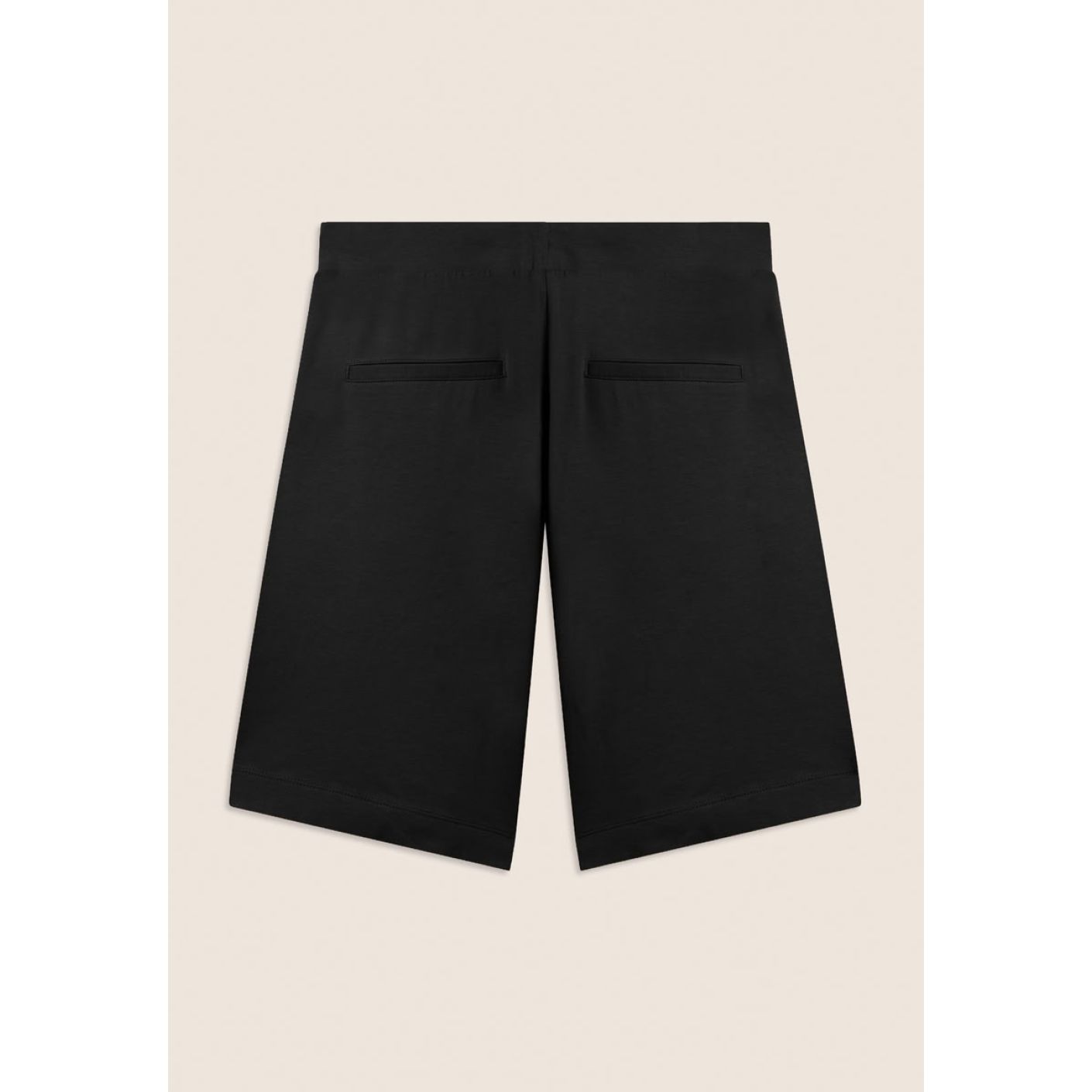 Freddy Bermuda in Jersey with Side Slits Black for Women