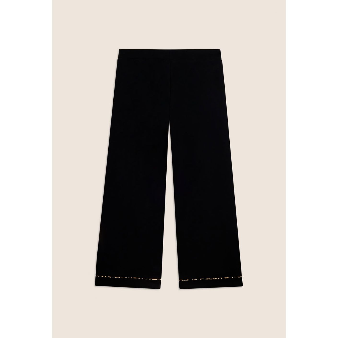 Freddy Cropped wide Leg Pants with animalier detail Black for Women