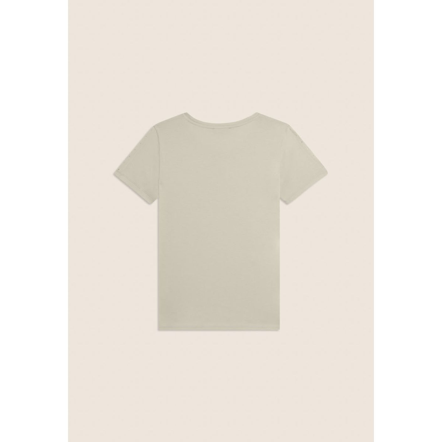 Freddy T-Shirt with cut-out detail and rhinestones Egret for Women