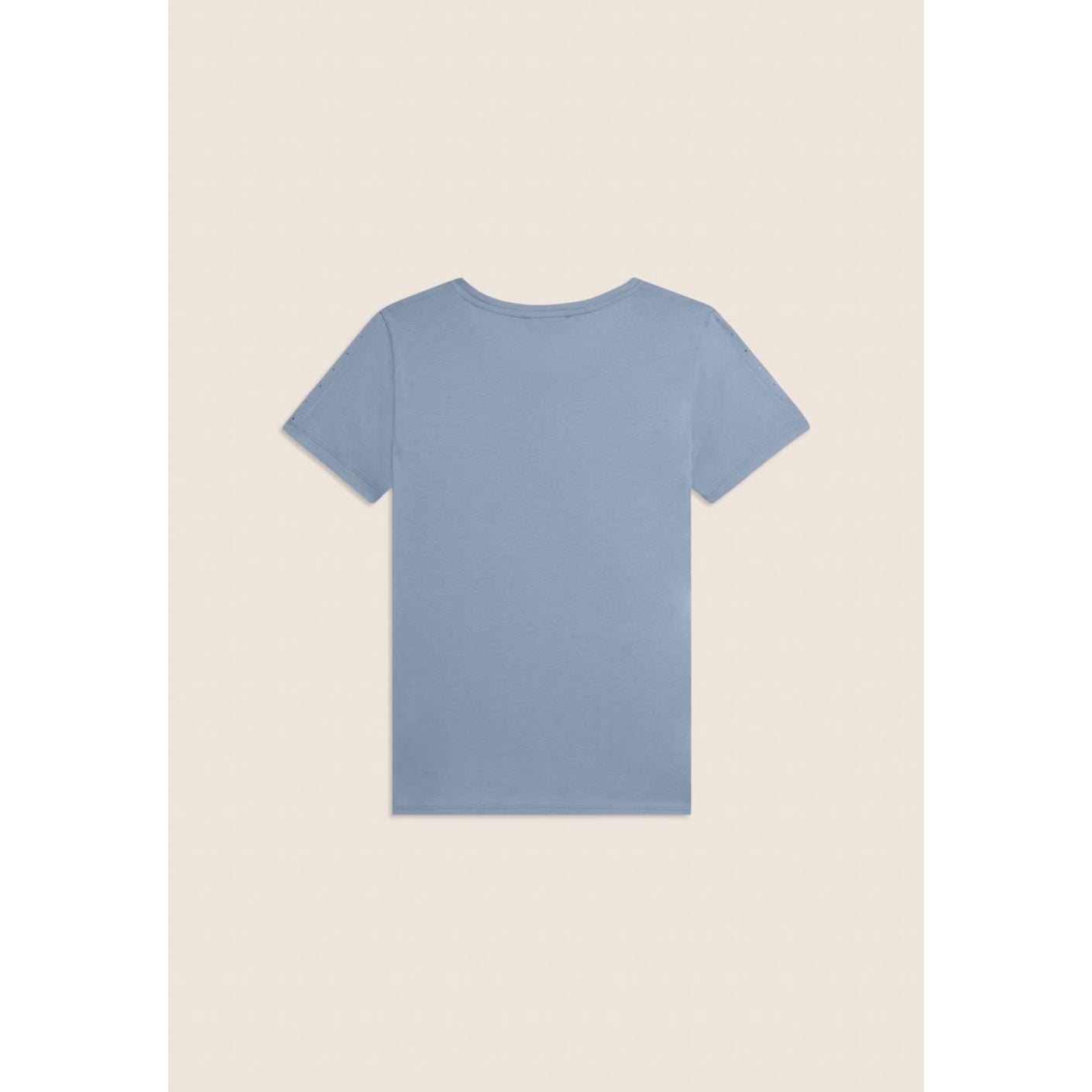 Freddy T-Shirt mit Cut-Out-Detail und Strass Ashley Blue für Damen