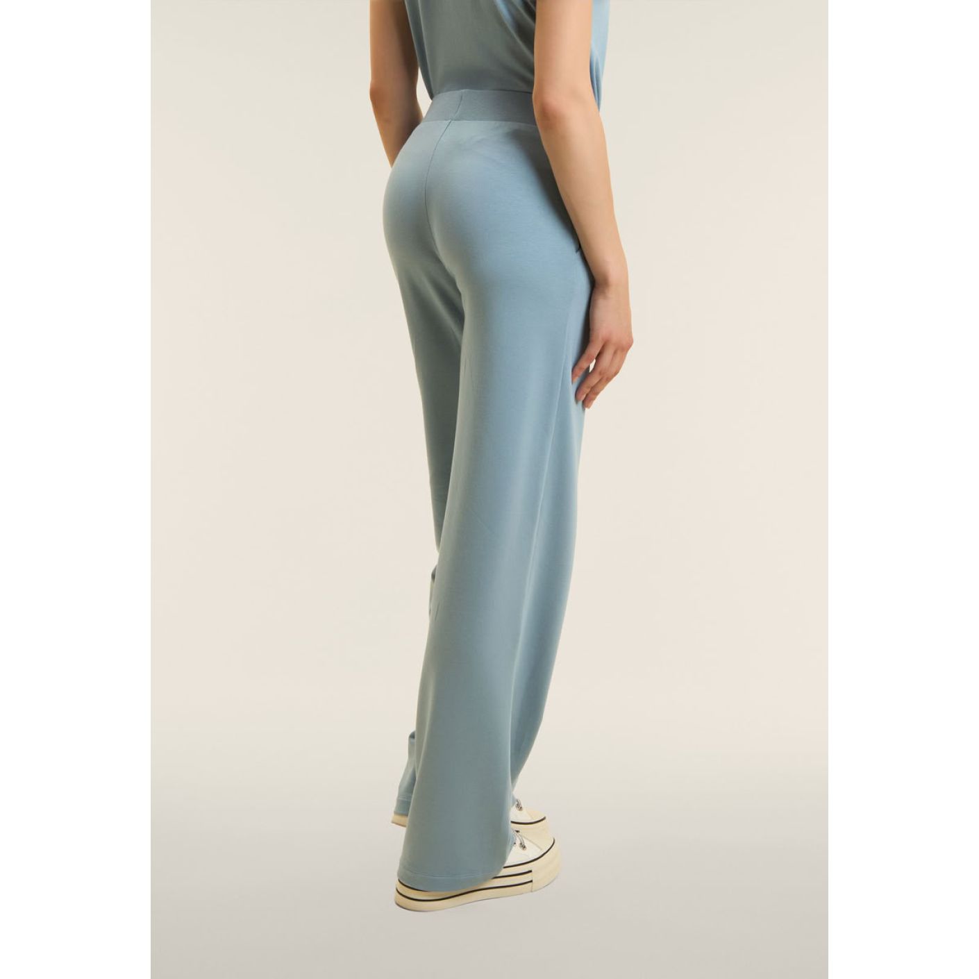 Freddy Pantaloni Croppe Wide Leg con strass Ashley Blue da Donna