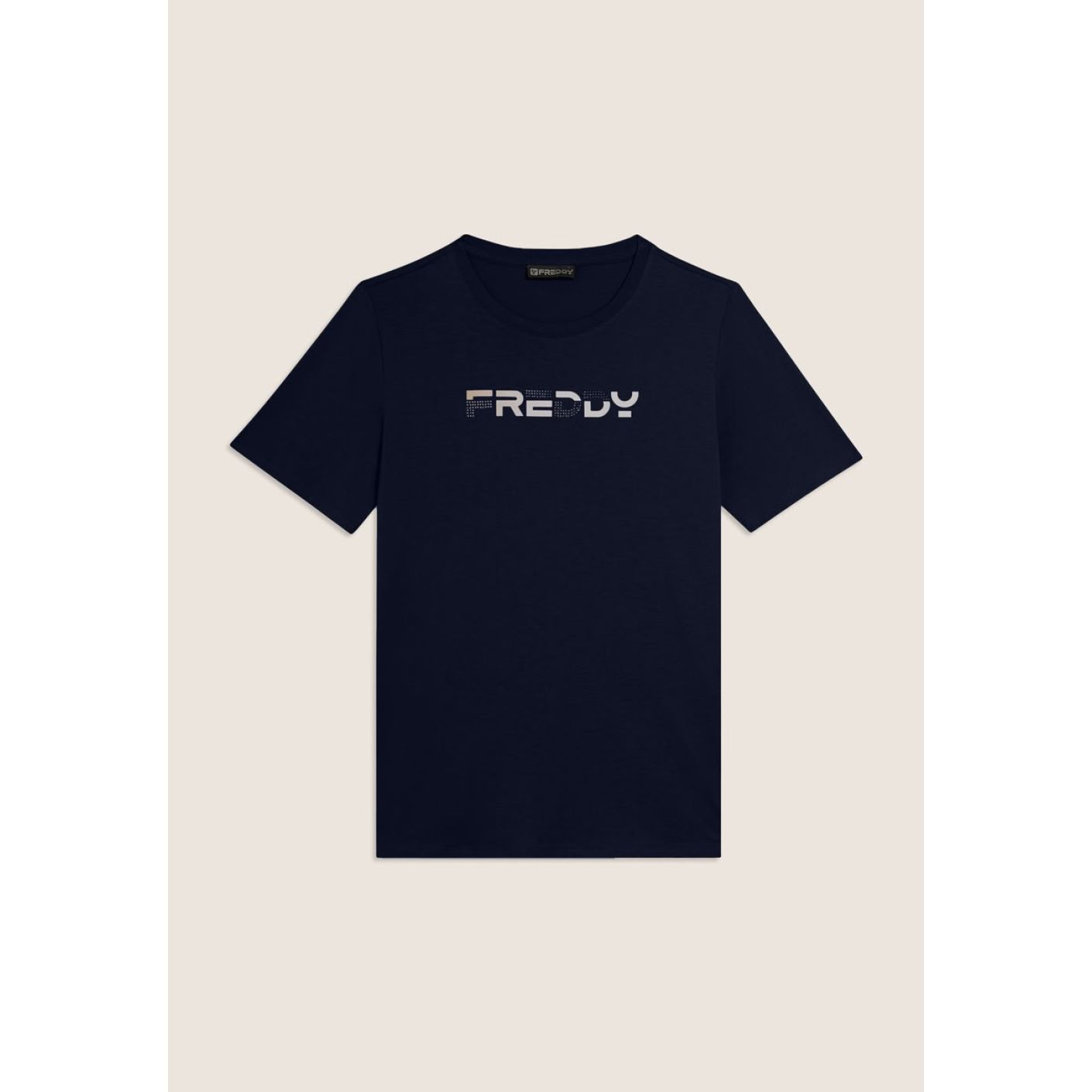 Freddy T-Shirt mit holografischem Logo Dark Sapphire für Damen