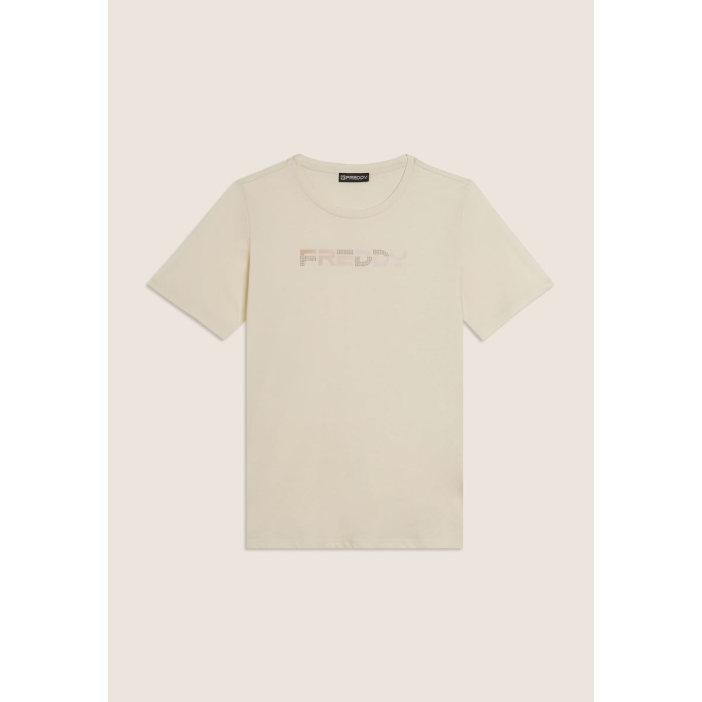 Freddy T-Shirt with holographic logo Whitecup Grey for Women