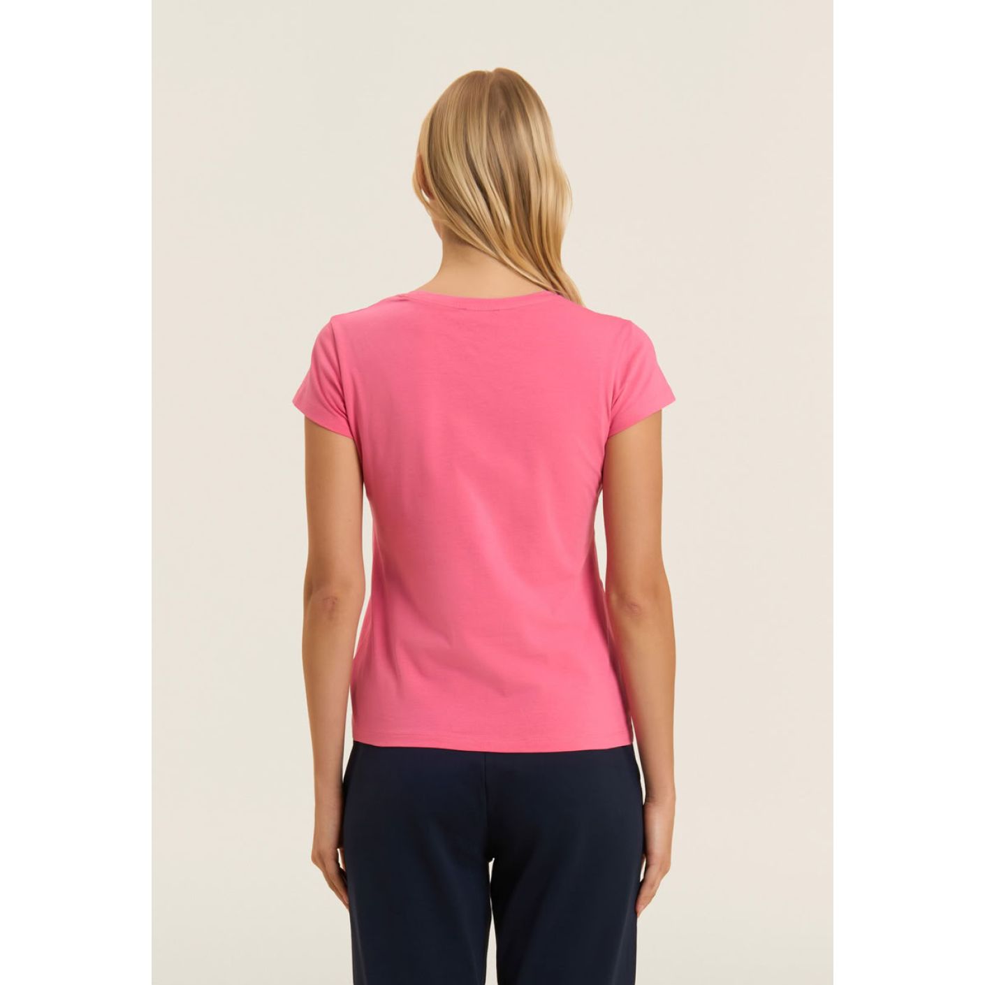 Freddy T-Shirt with logo and elastic inserts Pink Lemonade for Women