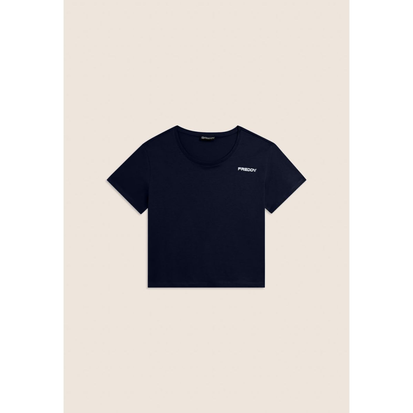 Freddy T-Shirt Cropped Small Logo Dark Sapphire for Women