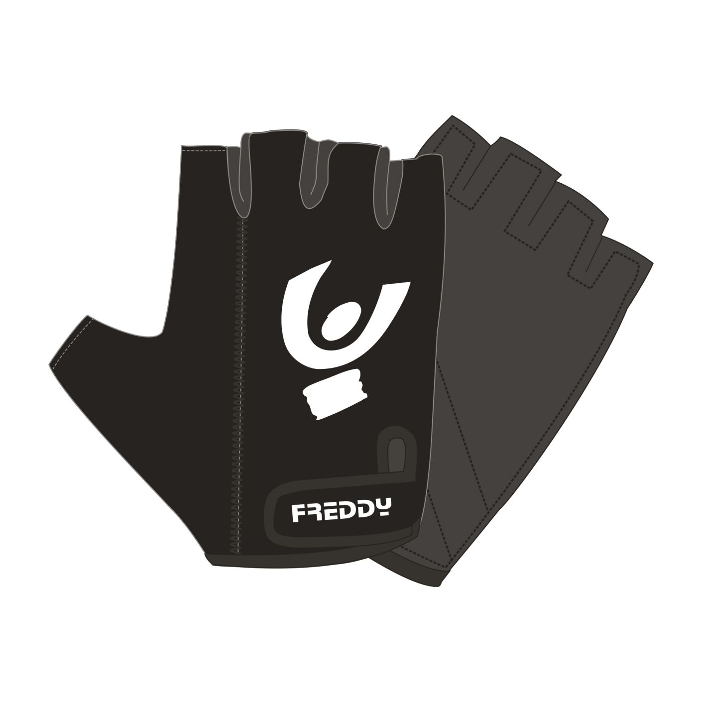 Freddy Fitnesshandschuhe Schwarz für Damen