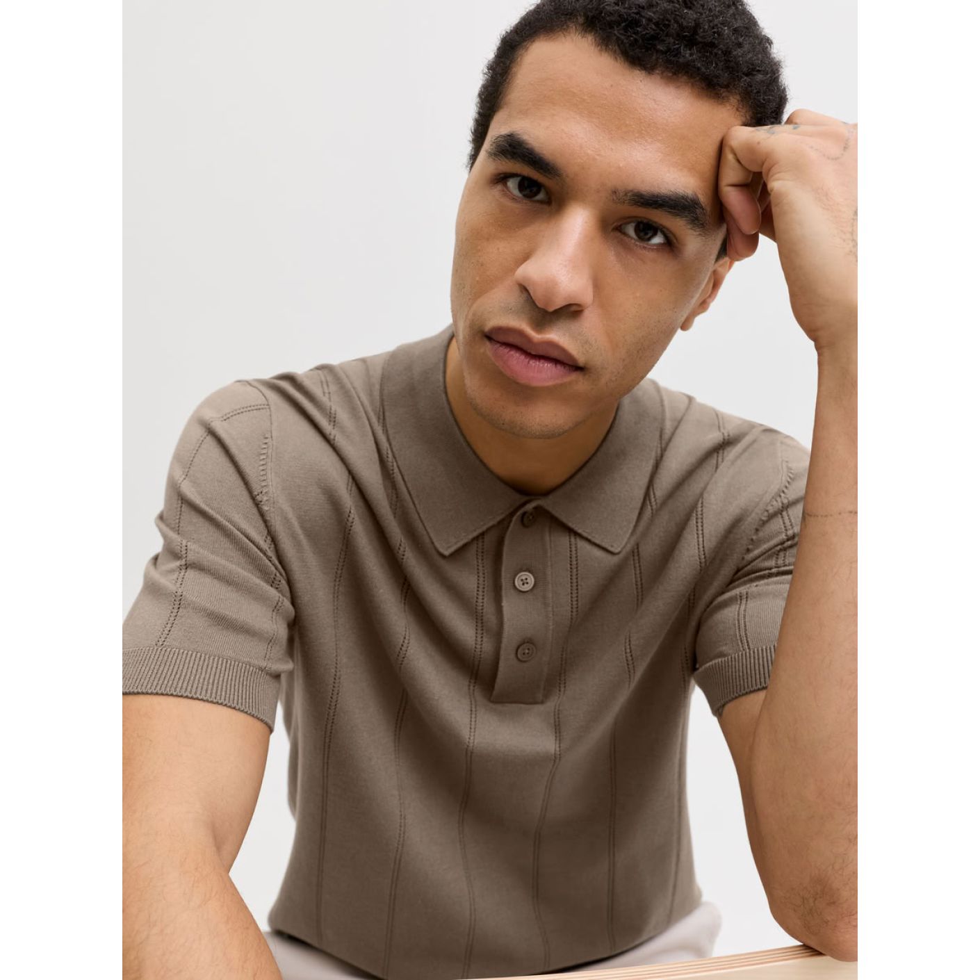 Jack & Jones Polo in Strick Morel für Herren