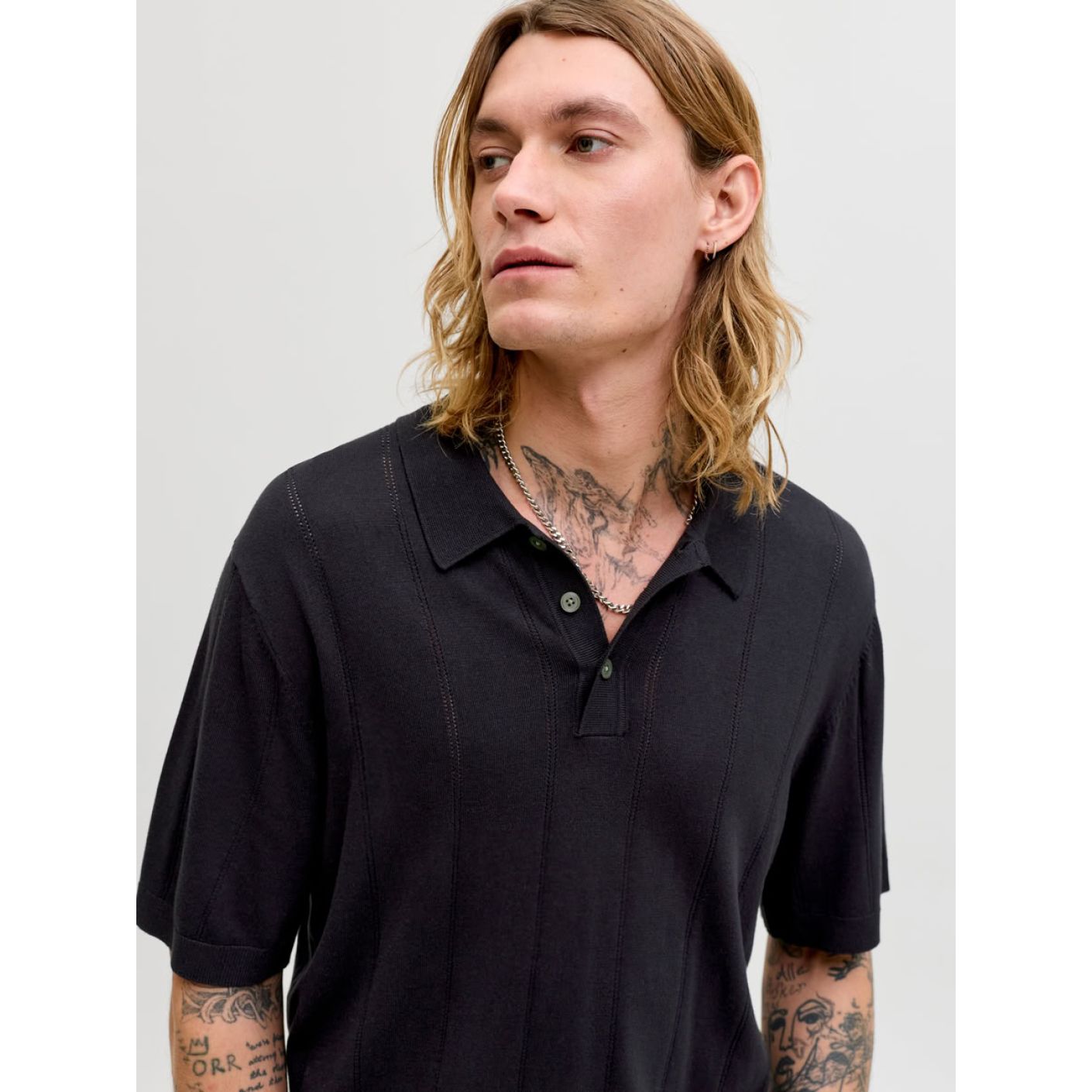 Jack & Jones Polo in knit Black for Men