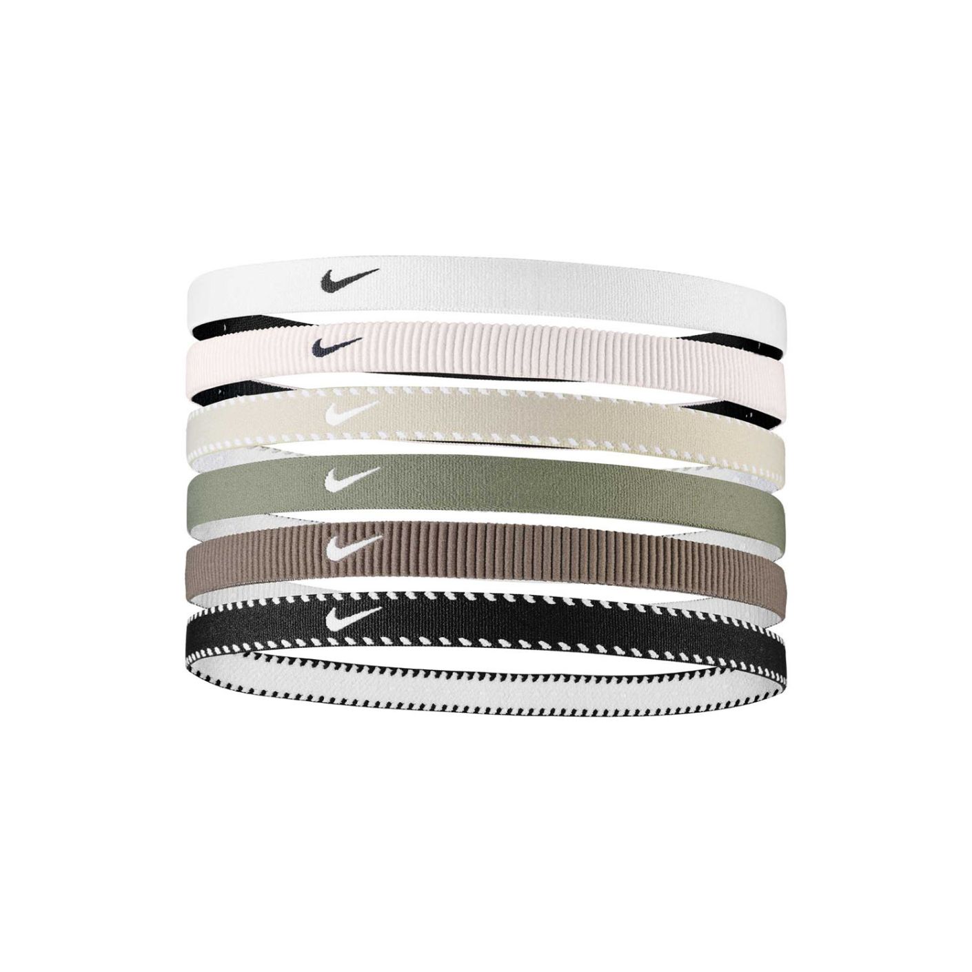 Nike Mini Fasce Flex Classic 6 Pezzi White/Light Army/Black