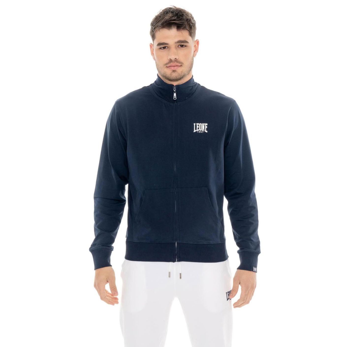 Leone Felpa Full Zip HJ Navy Blue da Uomo