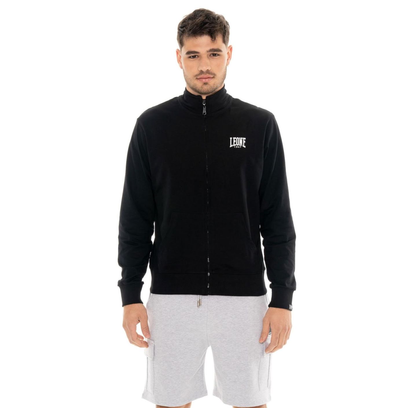 Leone Felpa Full Zip HJ Black da Uomo