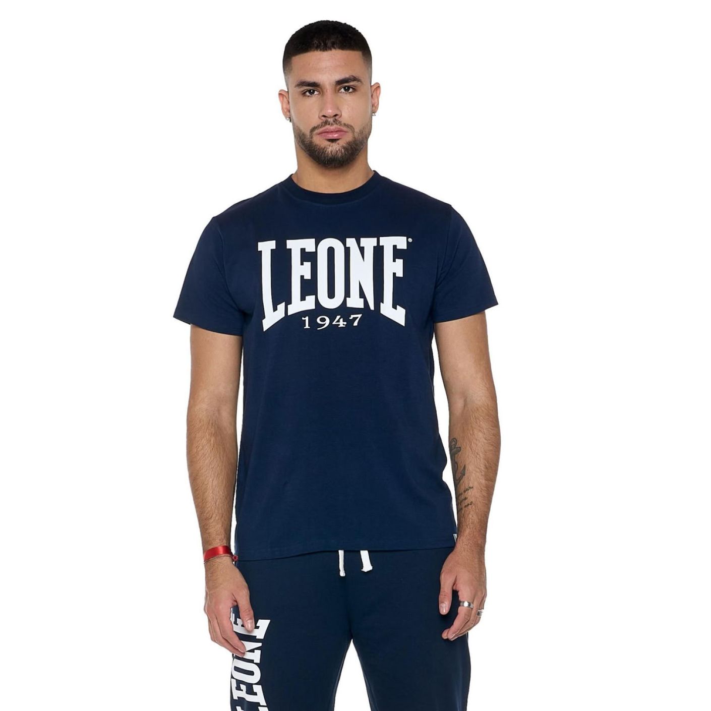 Leone T-Shirt Big Logo Navy Blue da Uomo