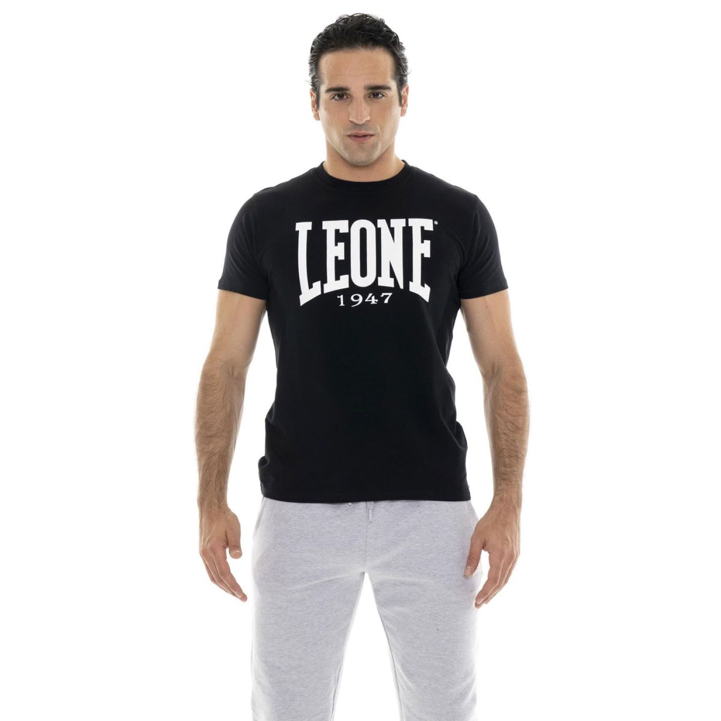 Leone T-Shirt Big Logo Black da Uomo
