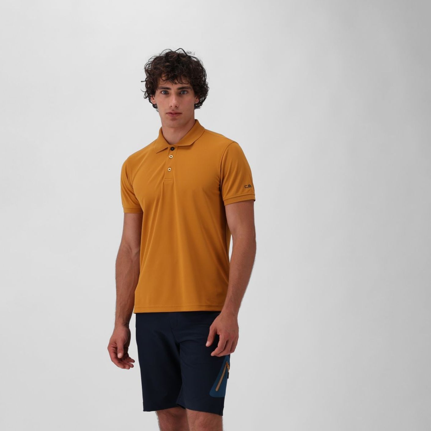 CMP Polo Tecnica tinta unita Curcuma da Uomo