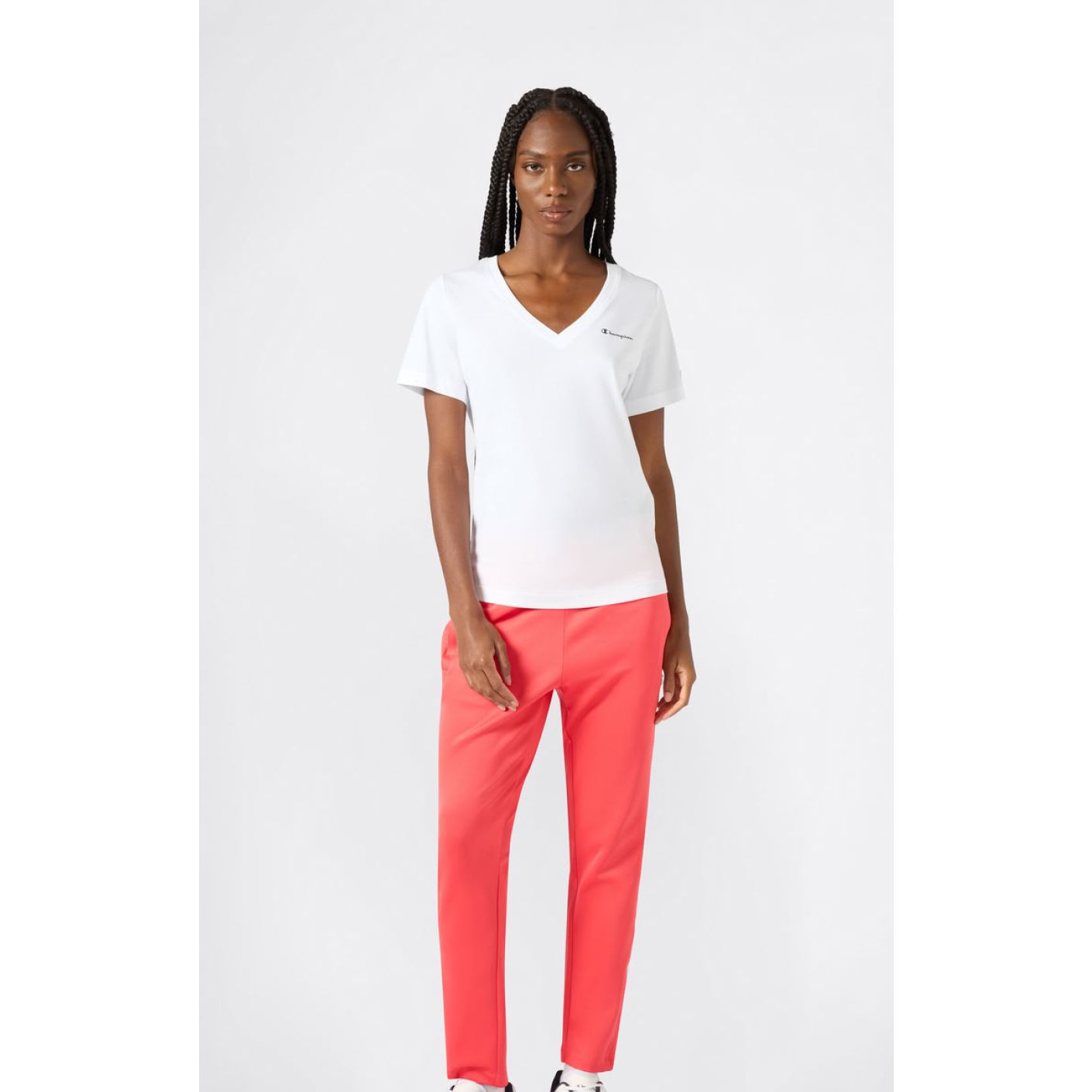 Champion T-Shirt con scollo a V Icons Bianca da Donna