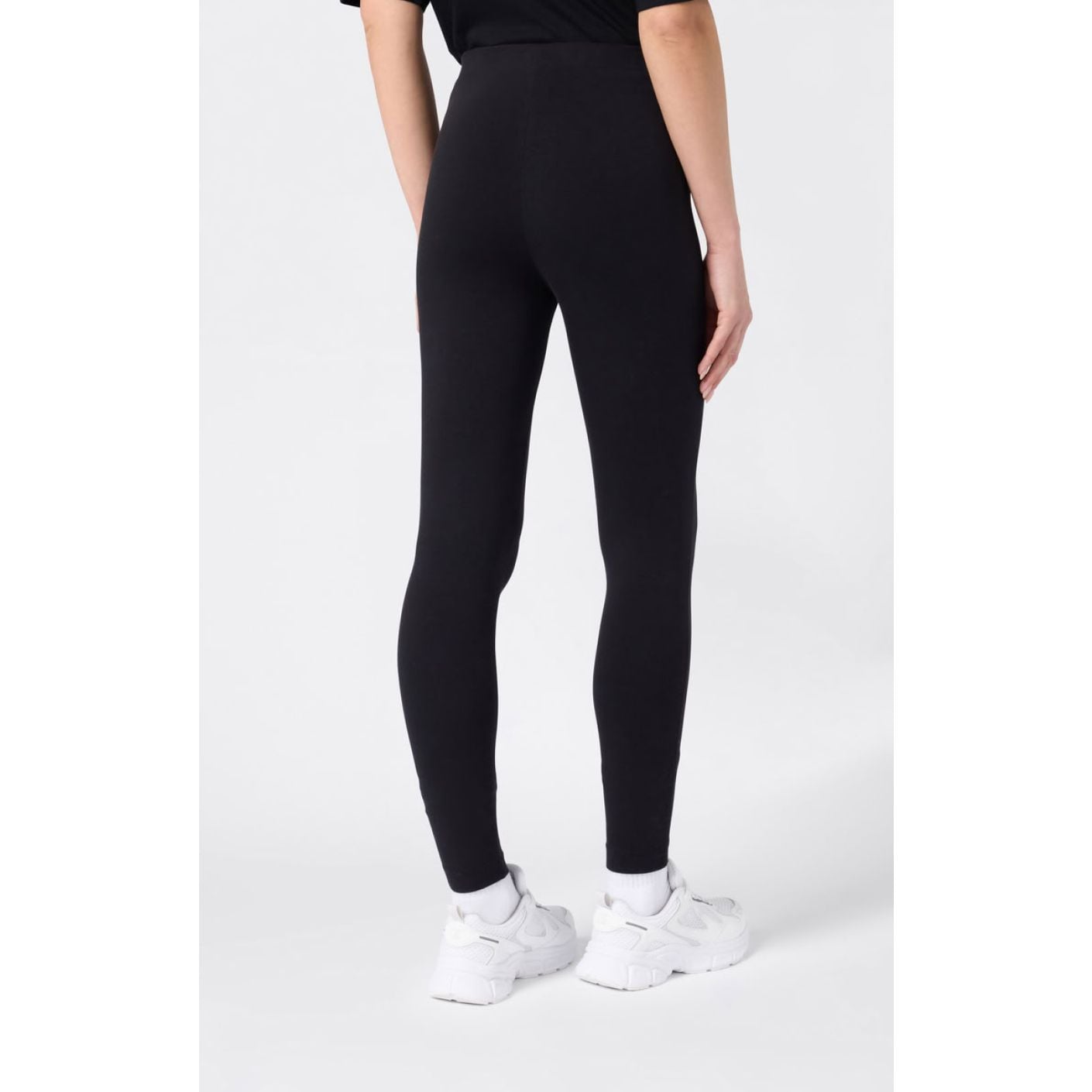 Champion Leggings in cotone elasticizzato Icons Nero da Donna