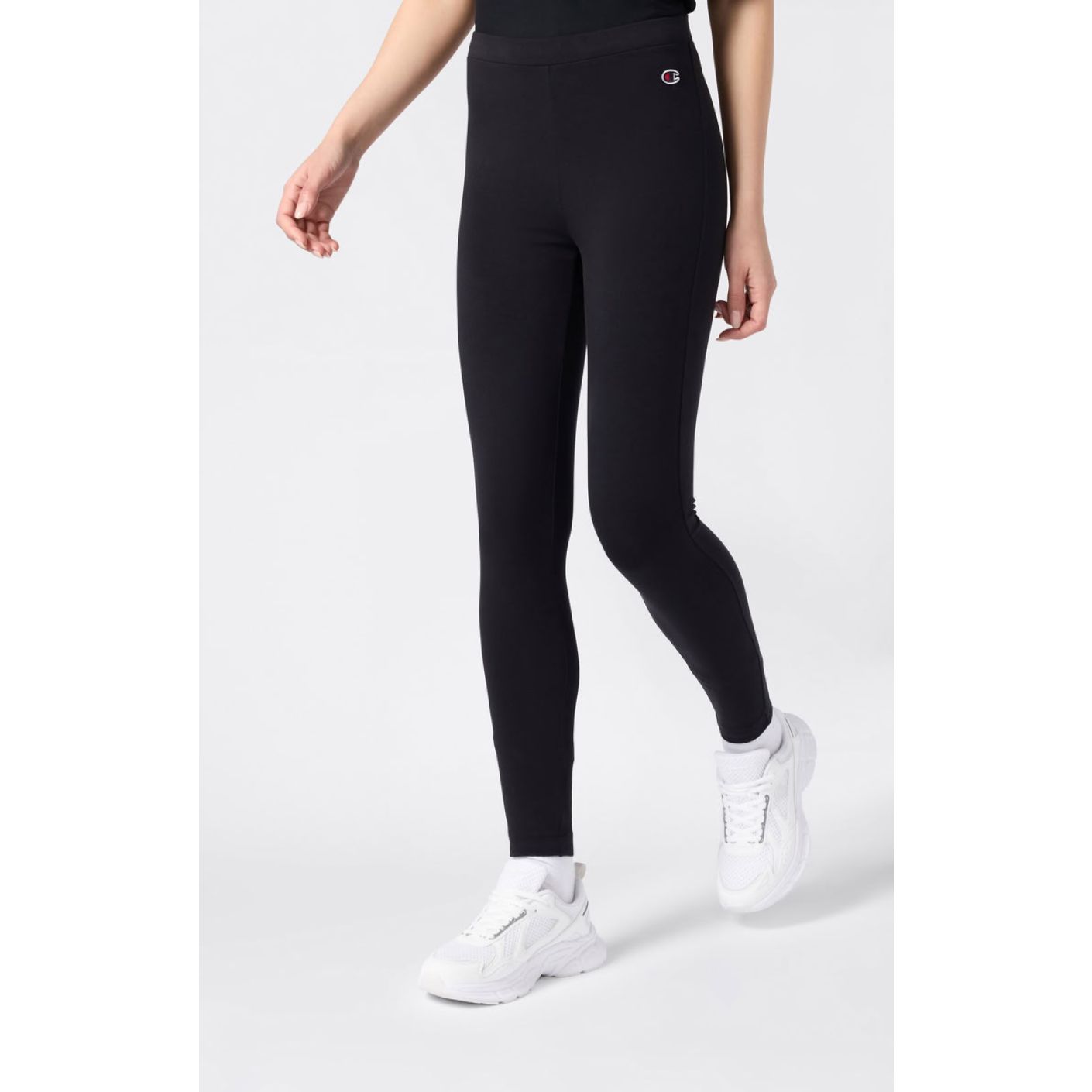 Champion Leggings in cotone elasticizzato Icons Nero da Donna
