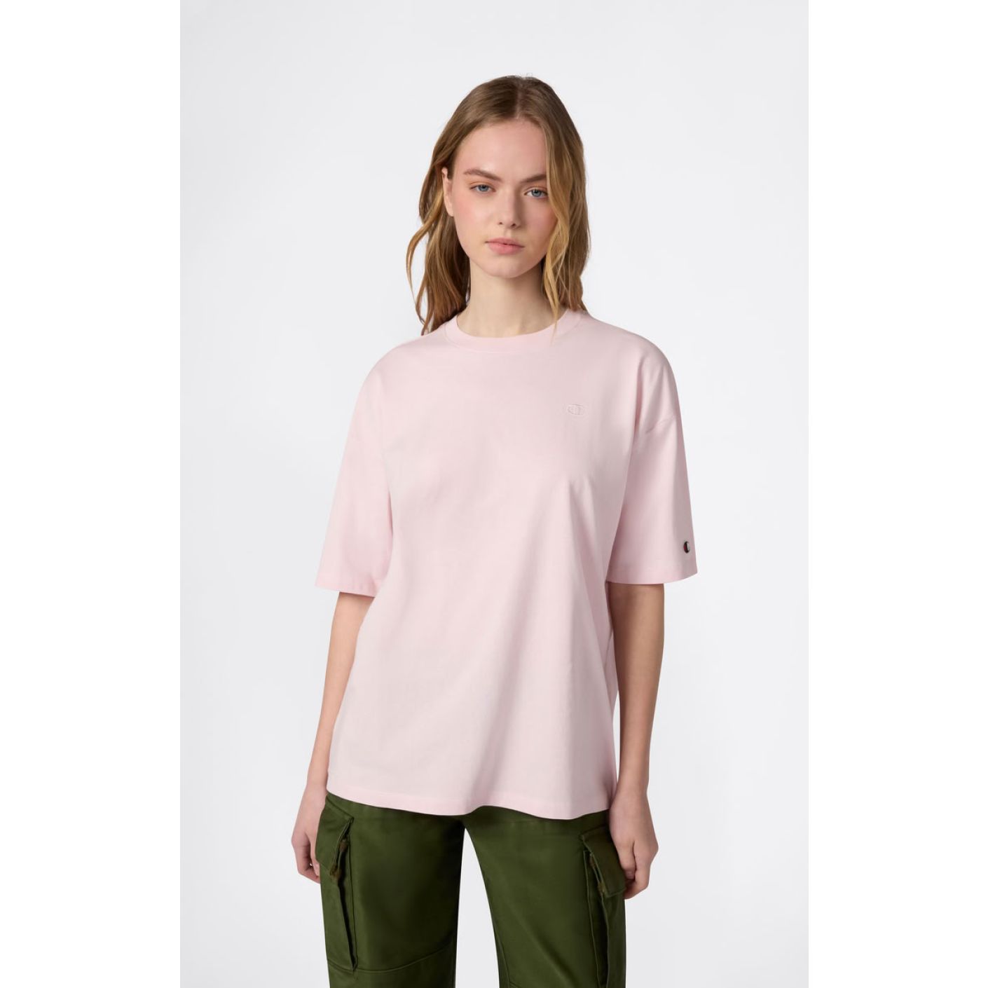 Champion T-Shirt Oversized Rosa Chiaro da Donna