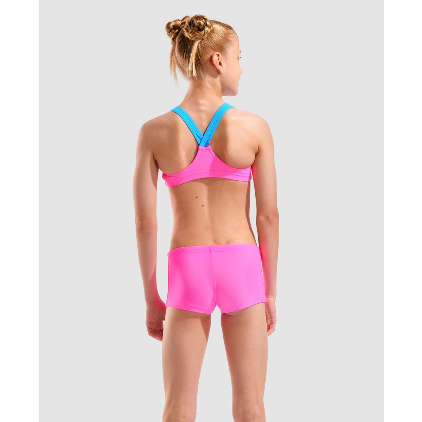 Arena Bikini Solid Shocking Pink/Turquoise da Bambina