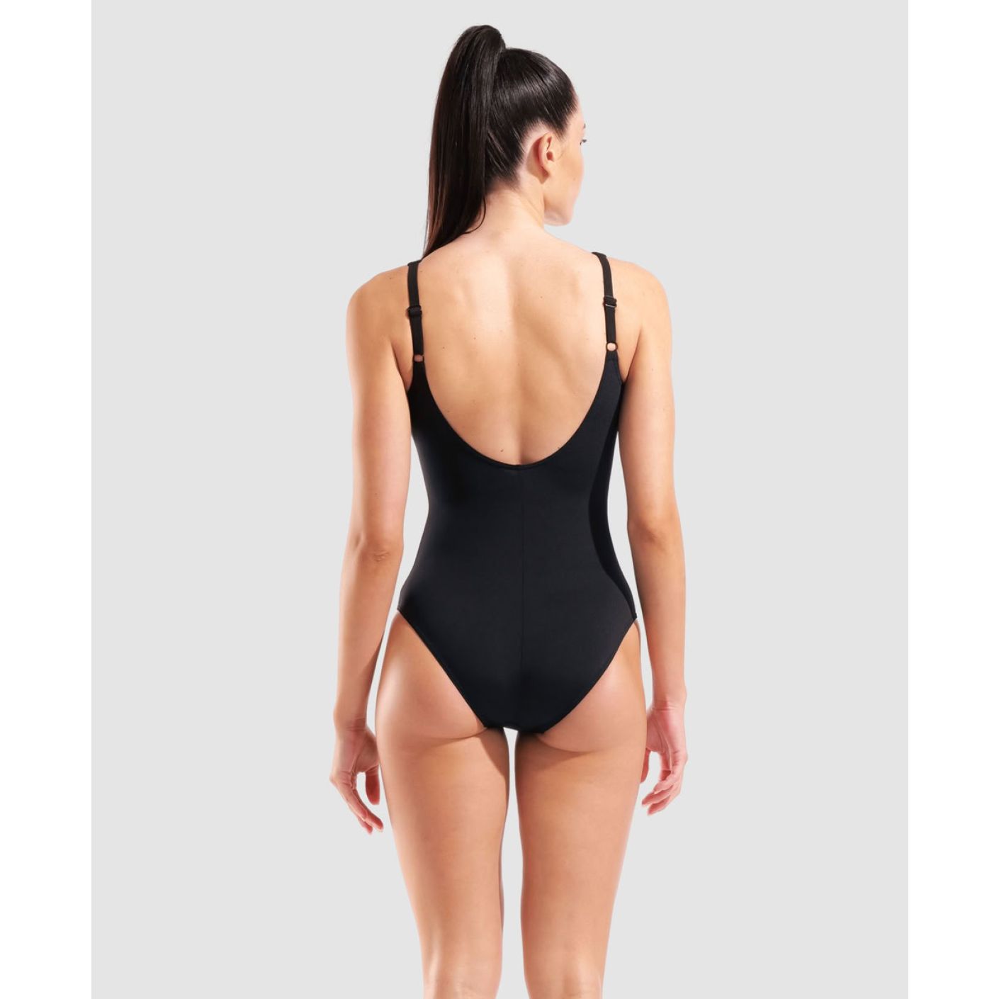 Arena Costume Shimmering U Back Black/Fuxia da Donna