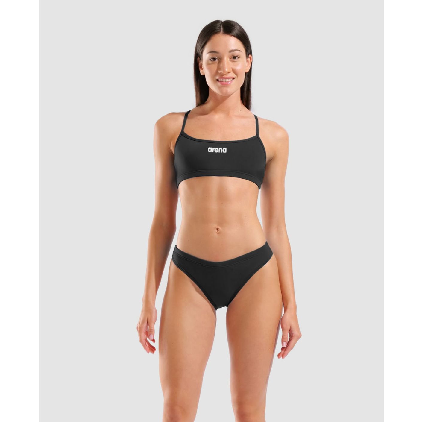 Arena Bikini Bandeau Black/White da Donna