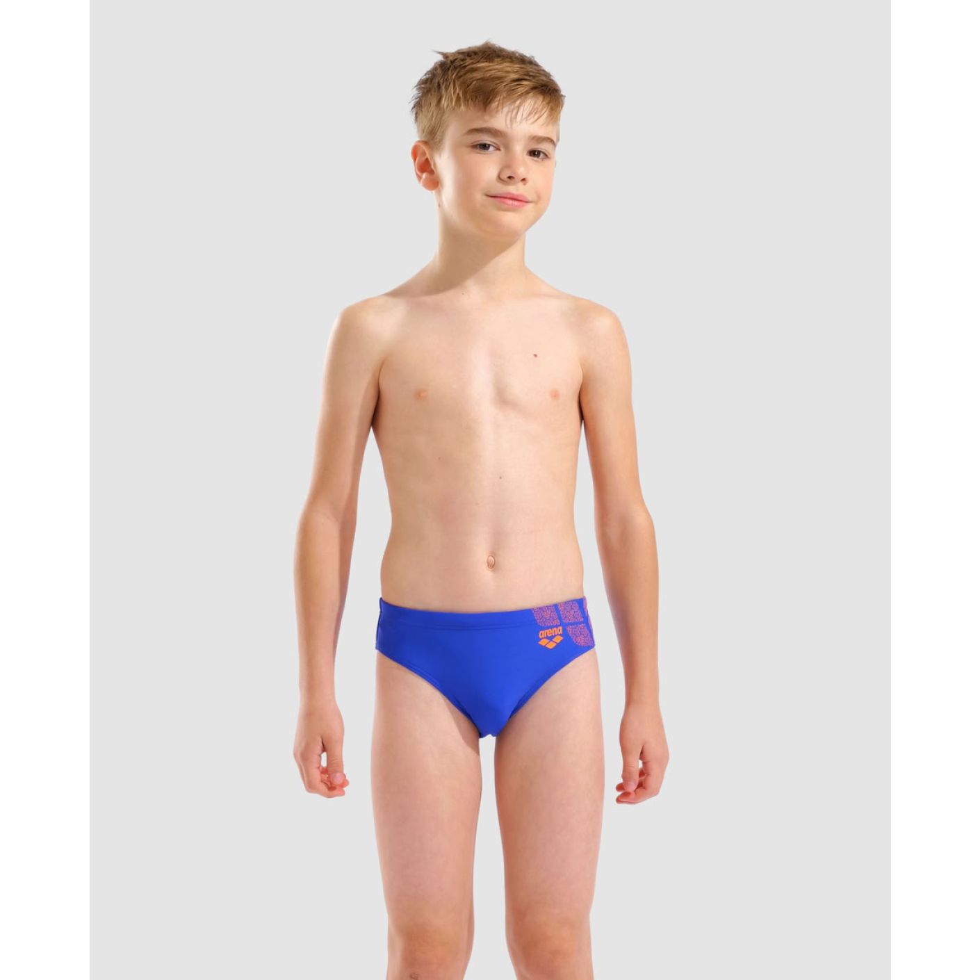 Arena Slip da Nuoto Kikko Neon Blue/Team Orange da Bambino