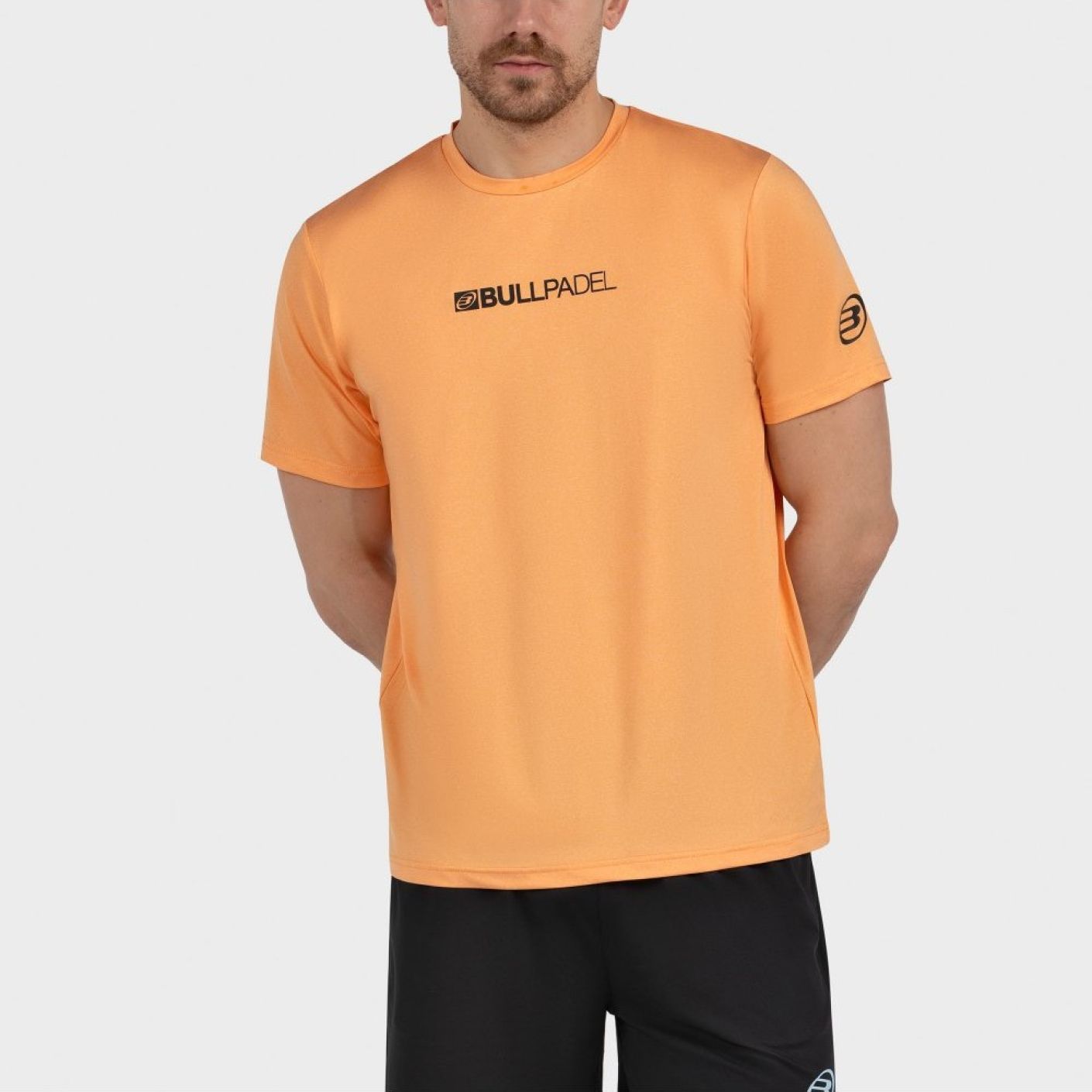 Bullpadel T-Shirt Coledil Arancio Fluo Melange da Uomo