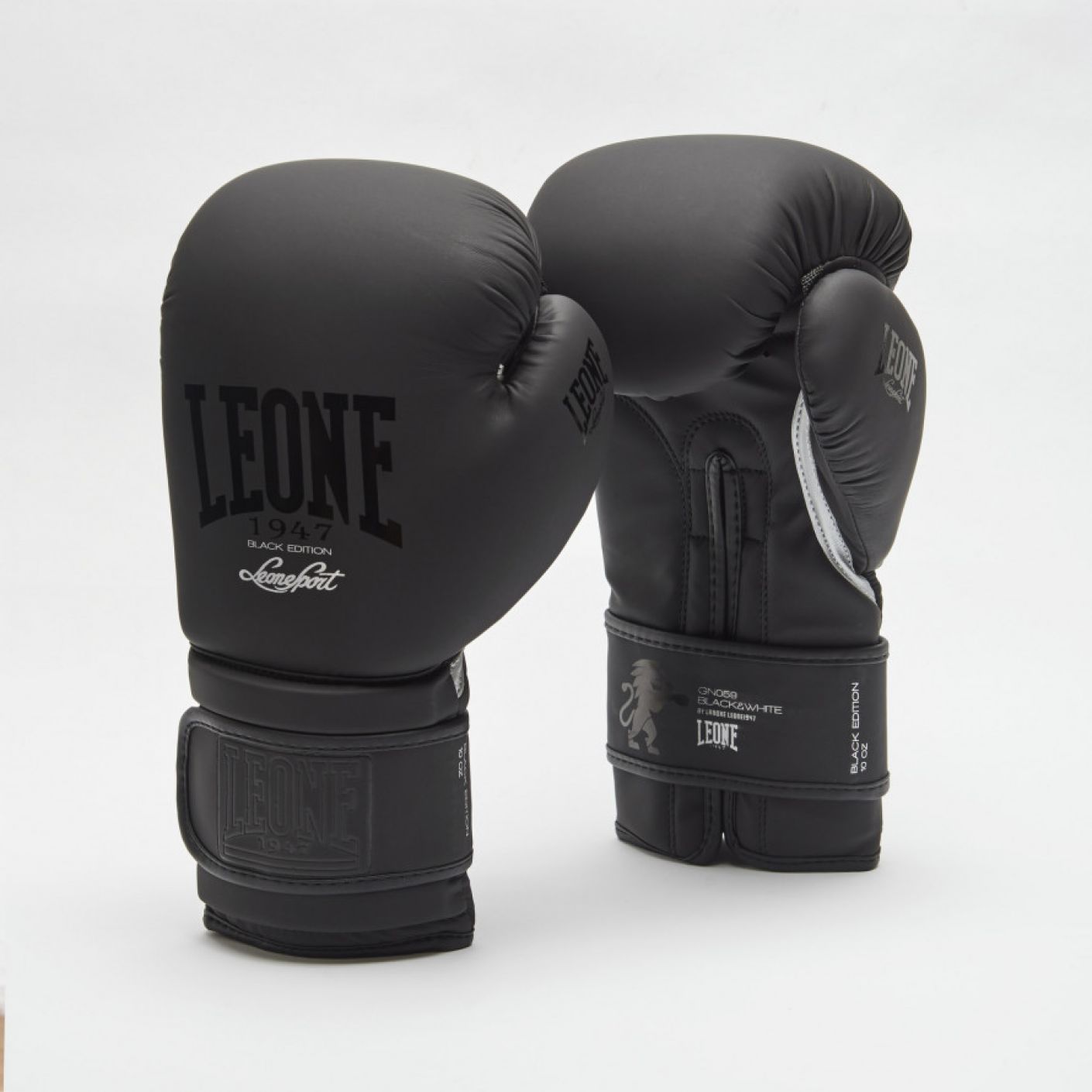 Leone Boxhandschuhe Schwarz&Weiß Schwarz