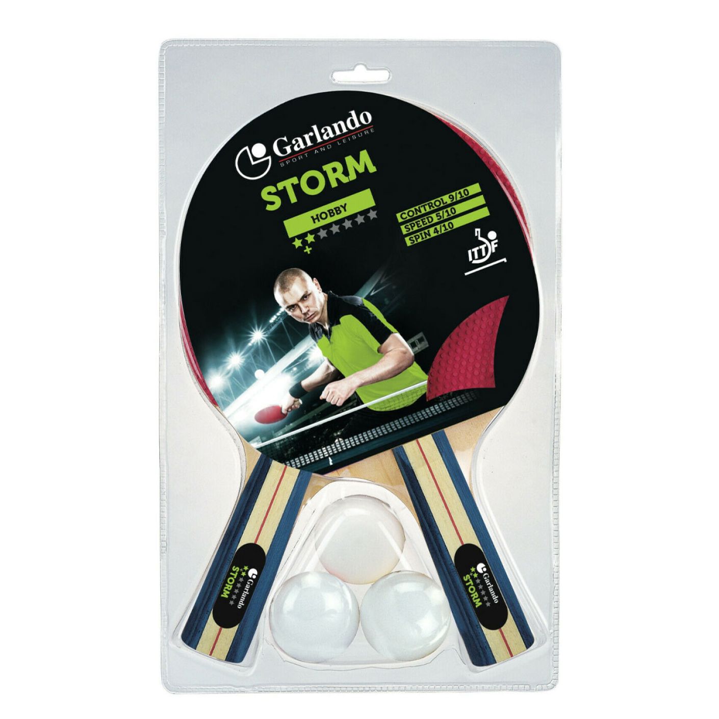 Garlando Set Storm 2 Racch+3 Palline Ittf