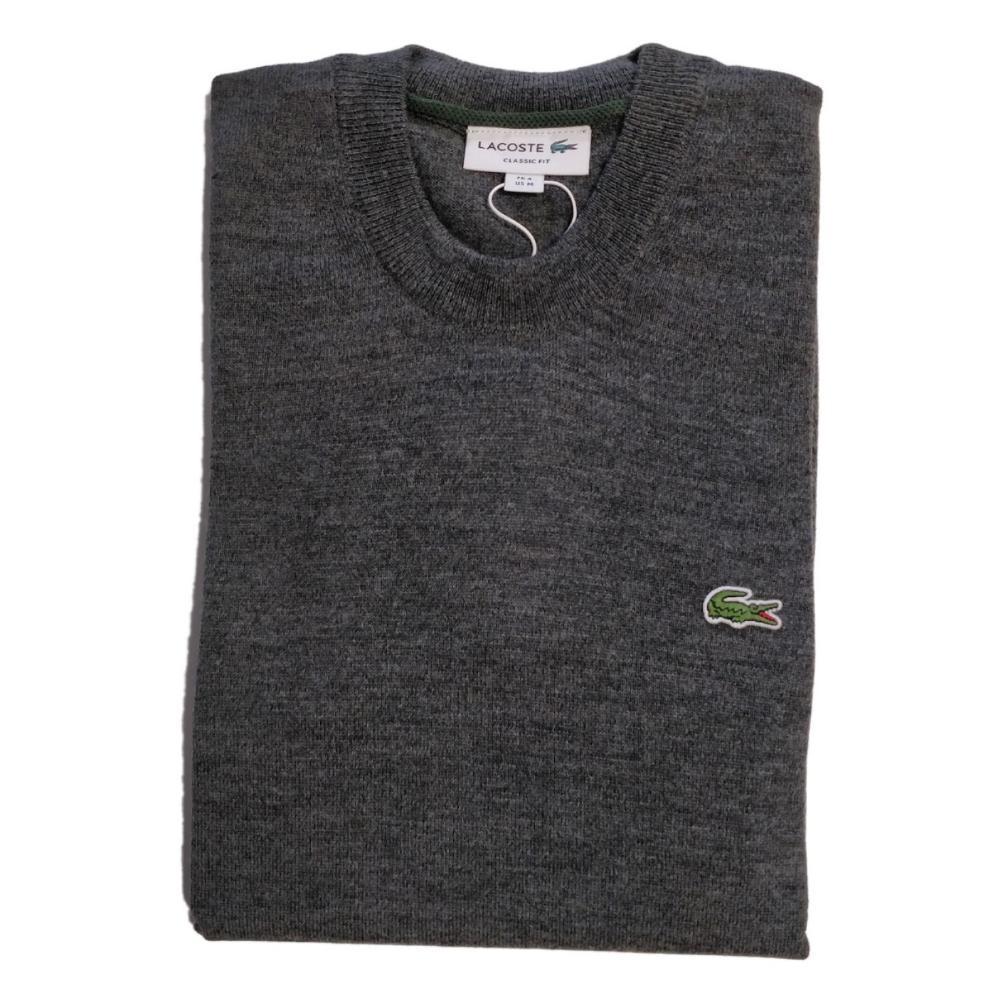 Lacoste Men's Gray Round Neck Pullover