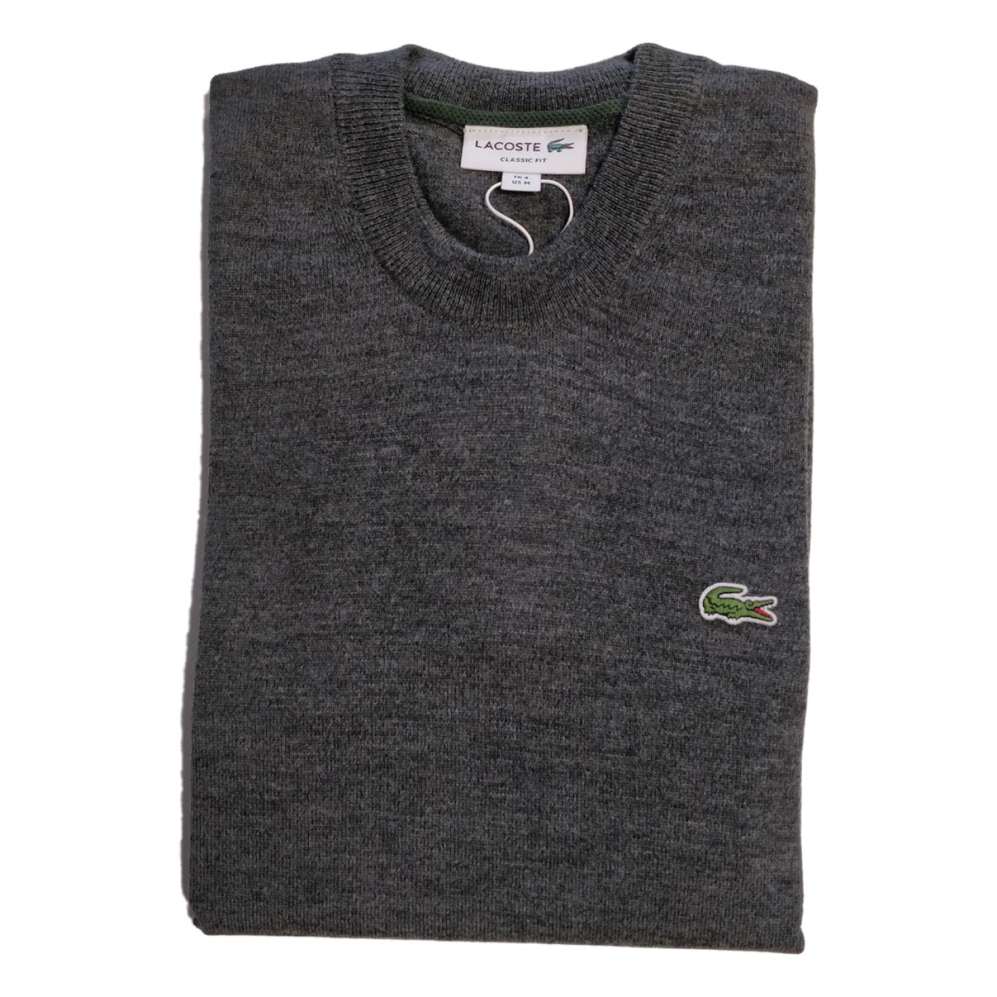 Lacoste Pullover da Uomo con Collo Rotondo Grigio-050 da Uomo