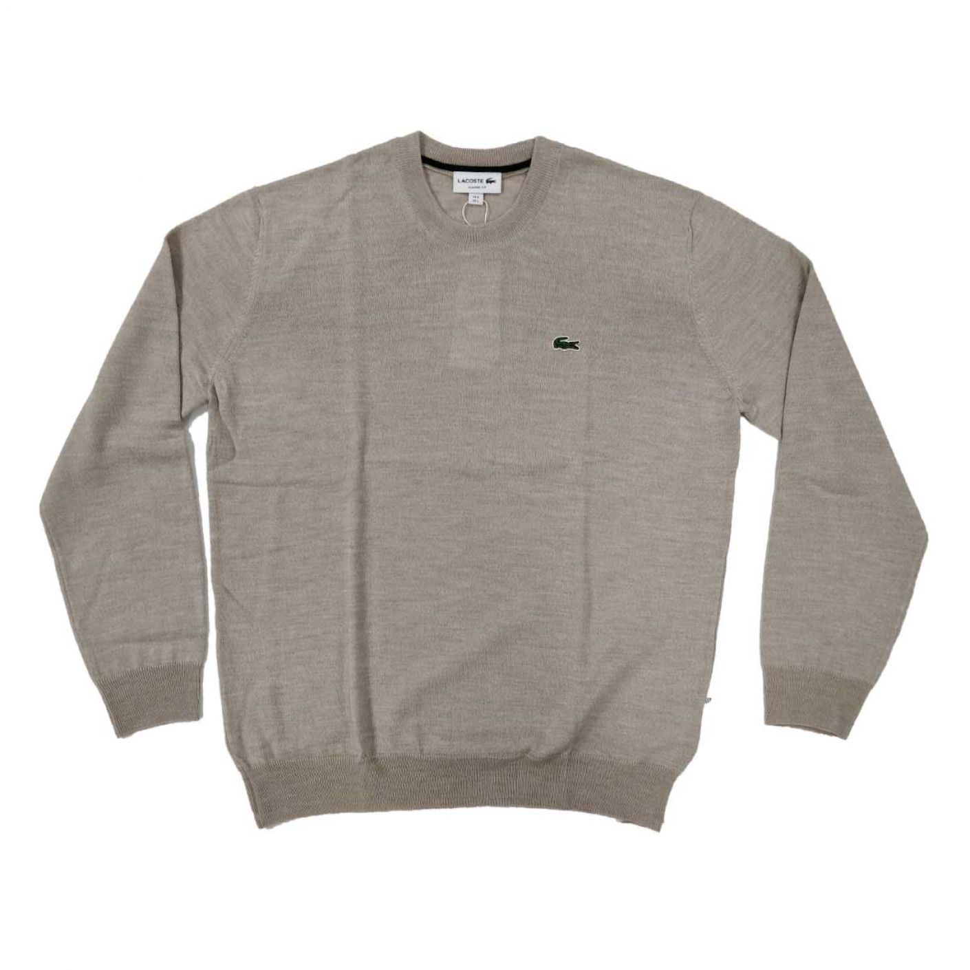 Lacoste Men's Pullover with Round Neck in Sand