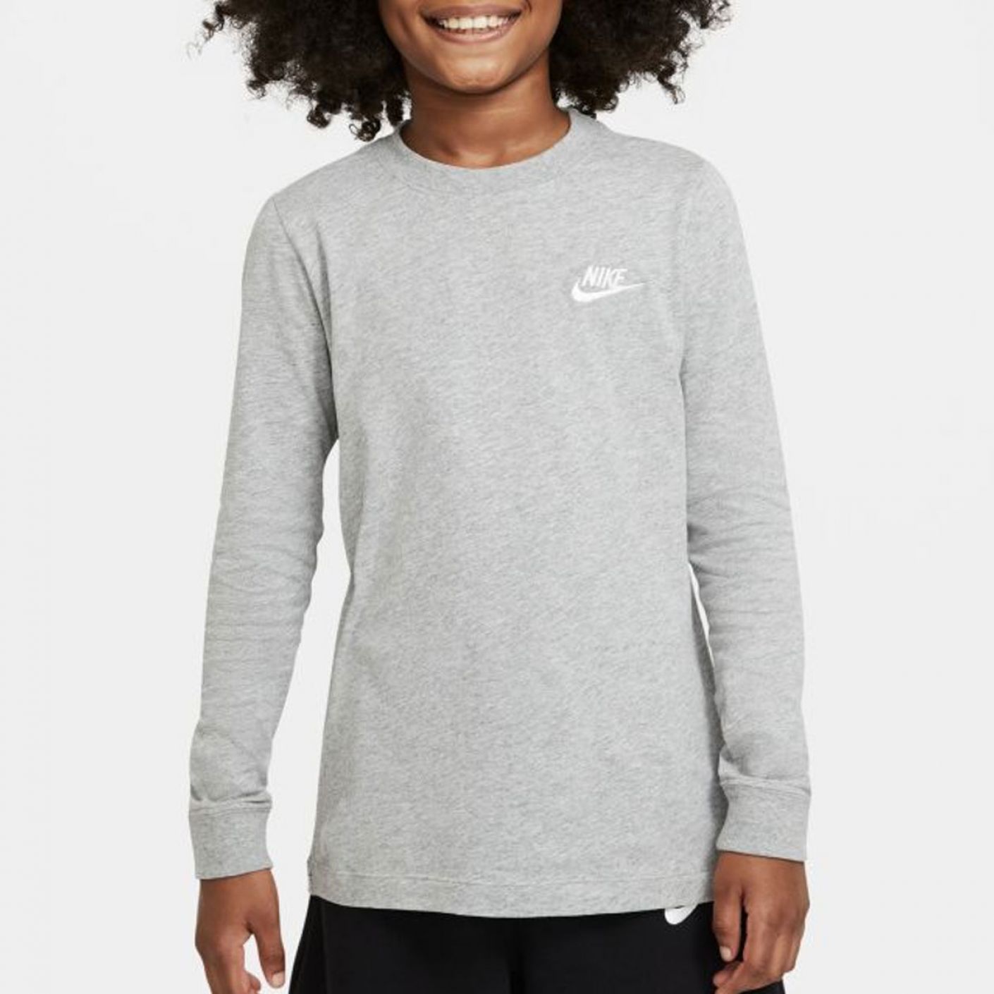 Nike T-shirt Manica Lunga Sportswear Grigia