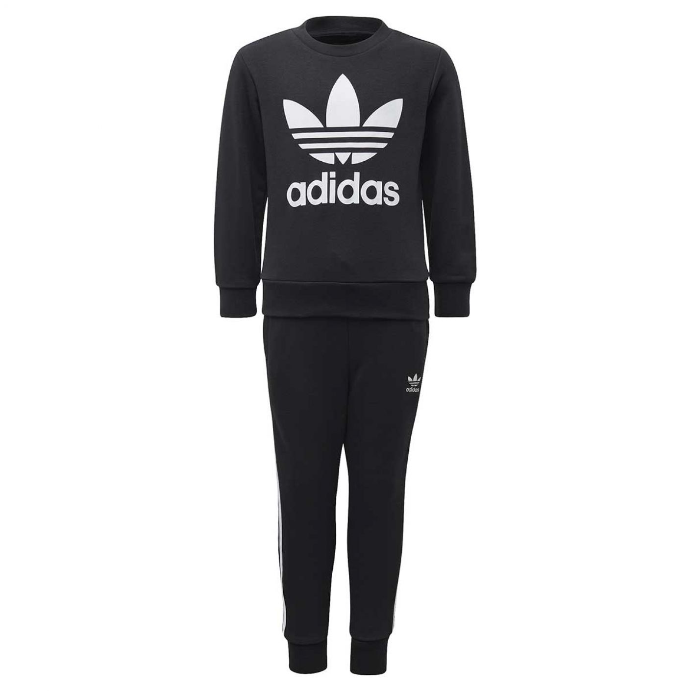Adidas Crew Set Boy's Suit in Black Sweatshirt
