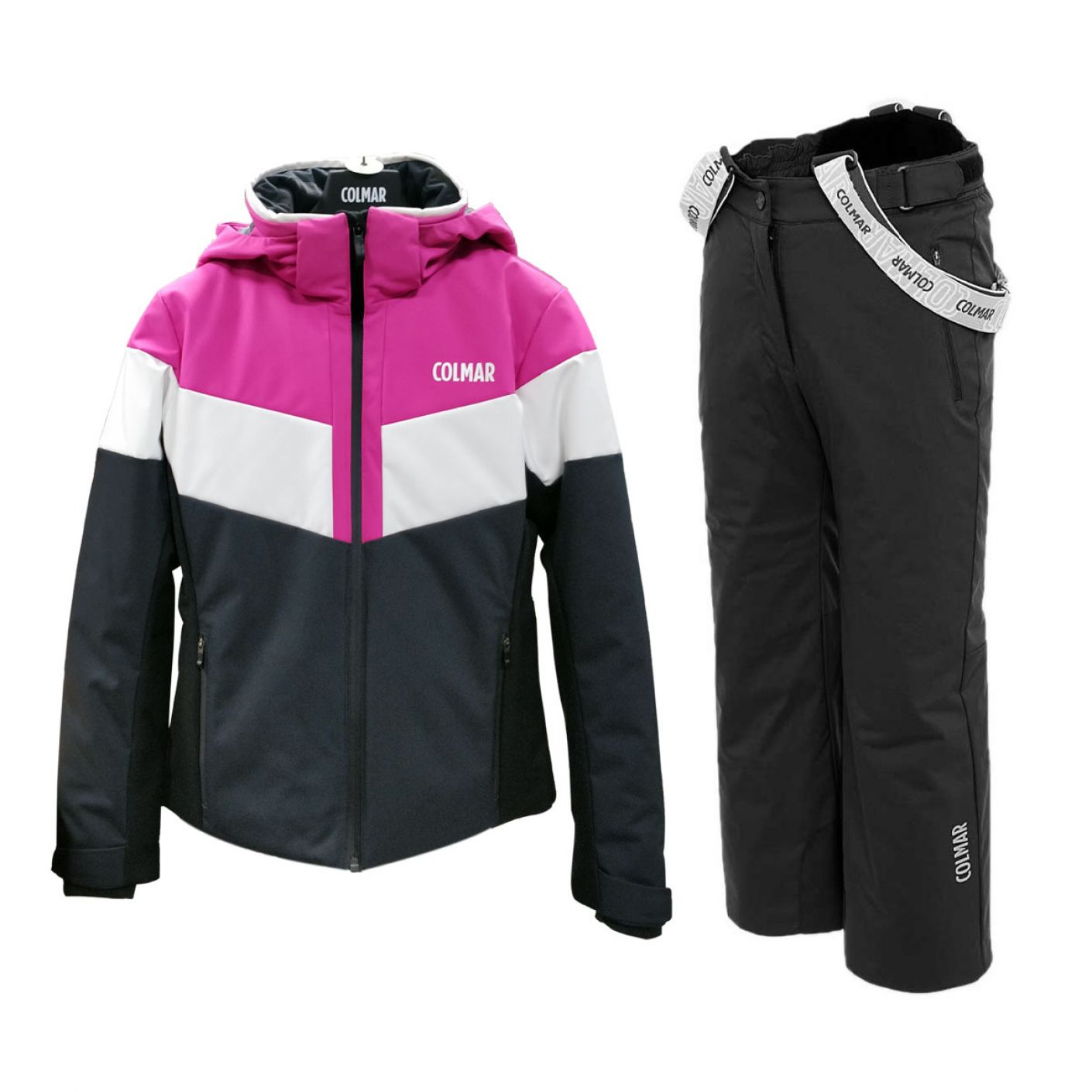 Colmar Girl's Colorblock Ski Suit 12-16 Years Pink-Black