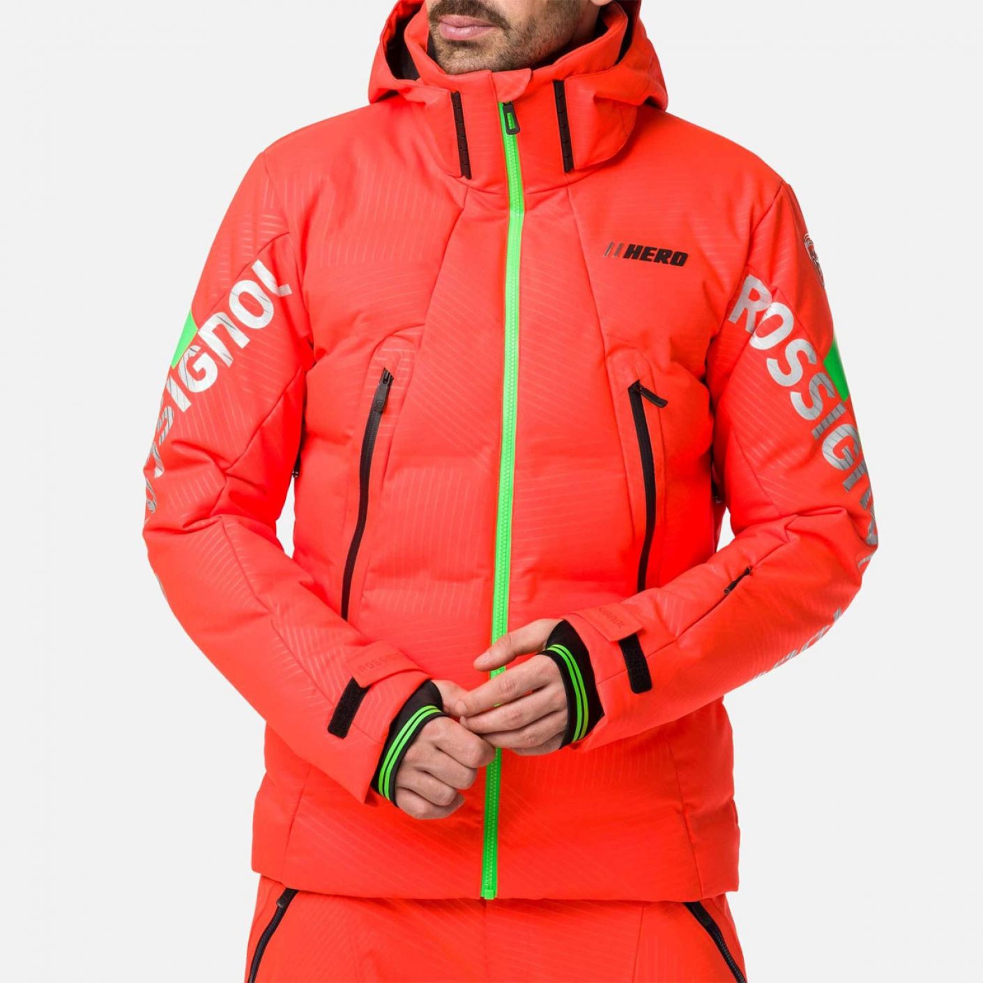 Rossignol Ski Jacket Hero Depart Neon Red