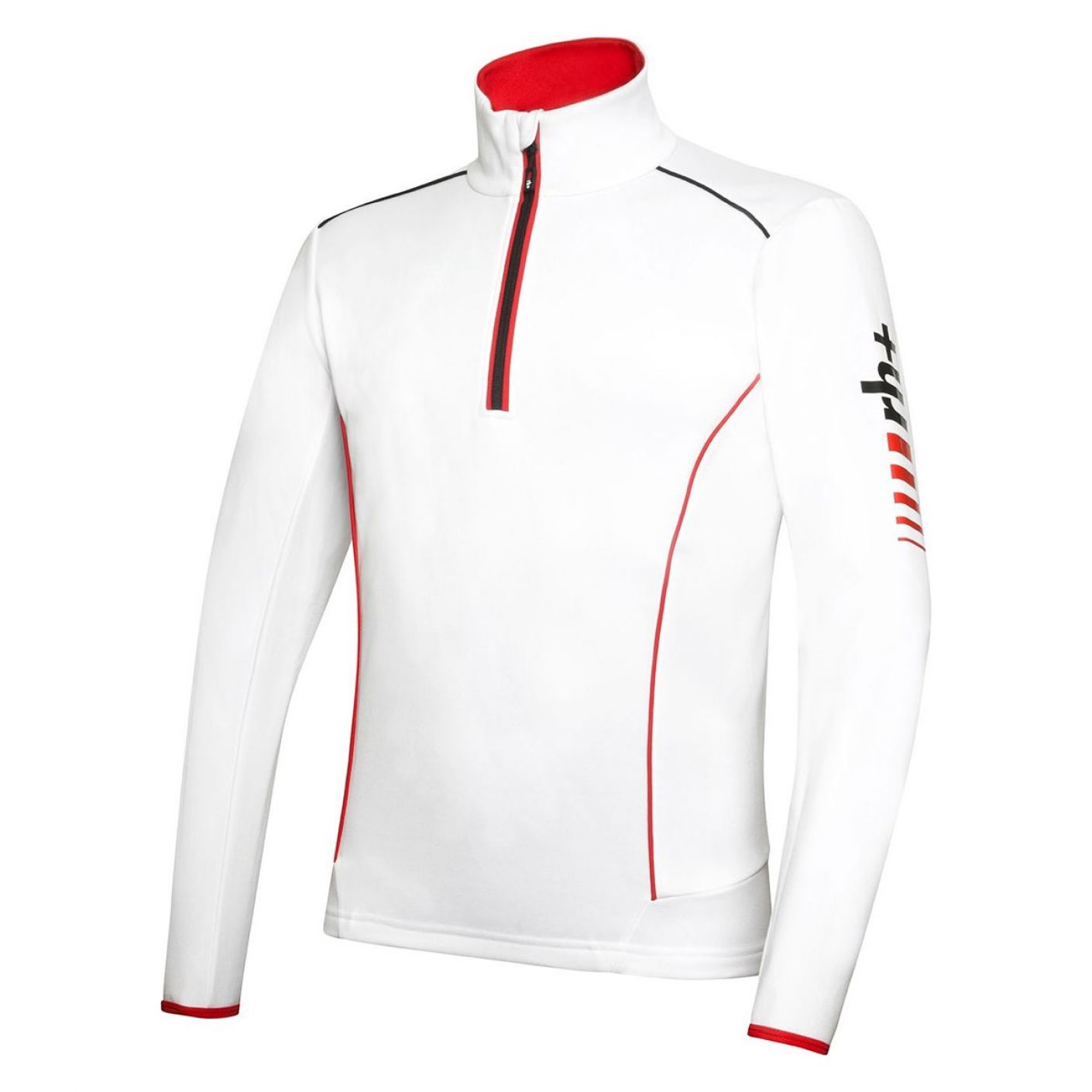 Zero RH+ Pile Softshell Prime Jersey Bianca-Rossa da Uomo