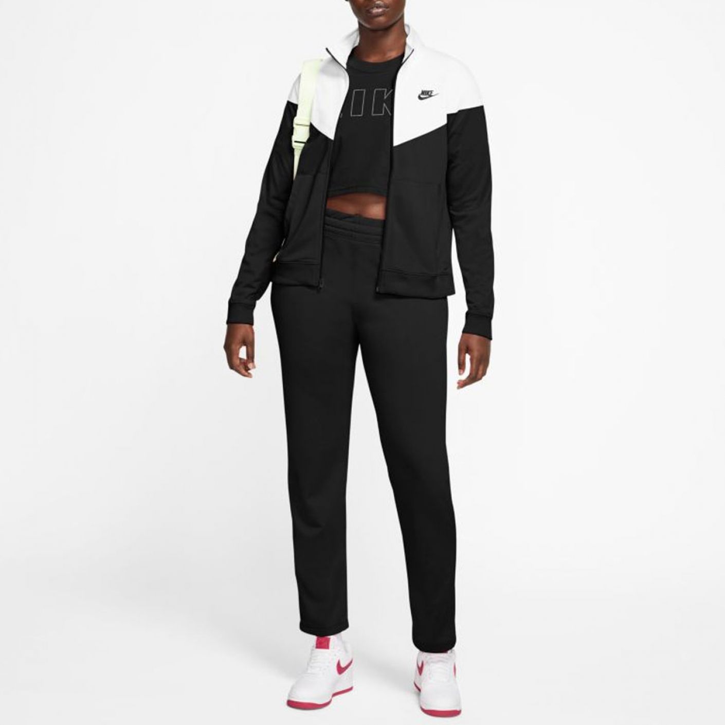 Nike Sportswear Tuta Black White Black da Donna